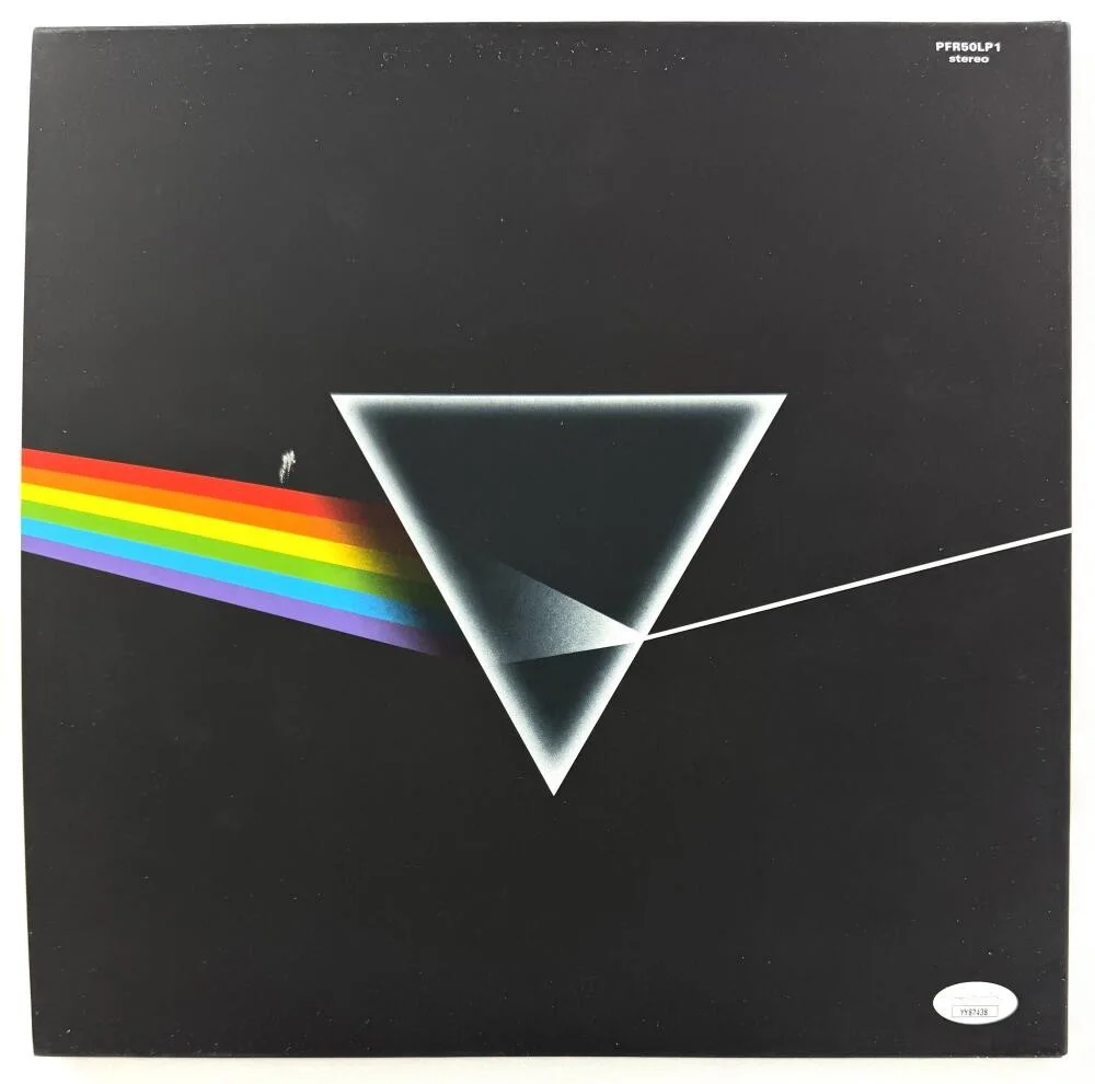 Nick Mason — Nick Mason Signed Autograph Pink Floyd Dark Side of the Moon Album Record LP JSA, изображение 2