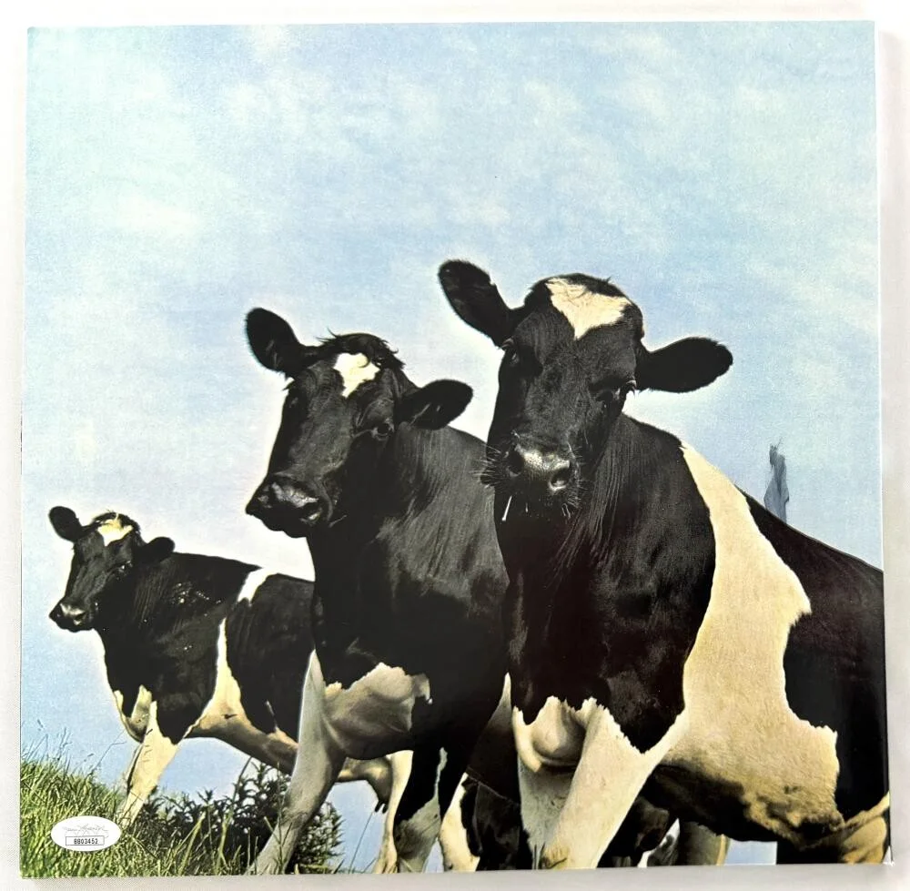 Nick Mason, Roger Waters — Roger Waters & Nick Mason Signed Autograph Pink Floyd Atom Vinyl Record JSA COA, image 2