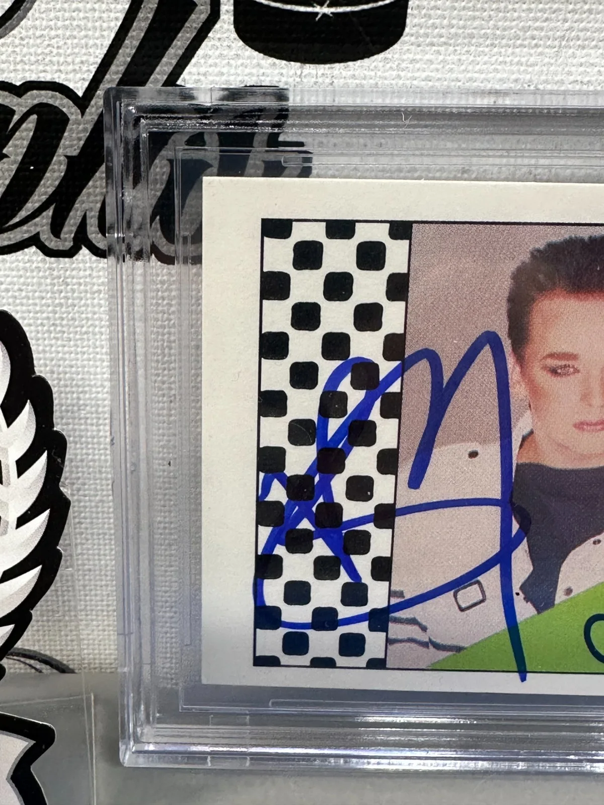 BOY GEORGE CULTURE CLUB SIGNED AUTOGRAPHED WONDER BREAD 1985 CARD BECKETT BAS 10, изображение 4