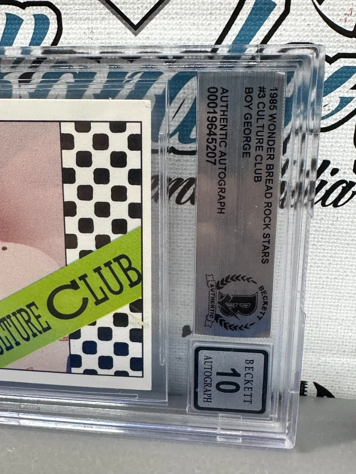 BOY GEORGE CULTURE CLUB SIGNED AUTOGRAPHED WONDER BREAD 1985 CARD BECKETT BAS 10, изображение 5