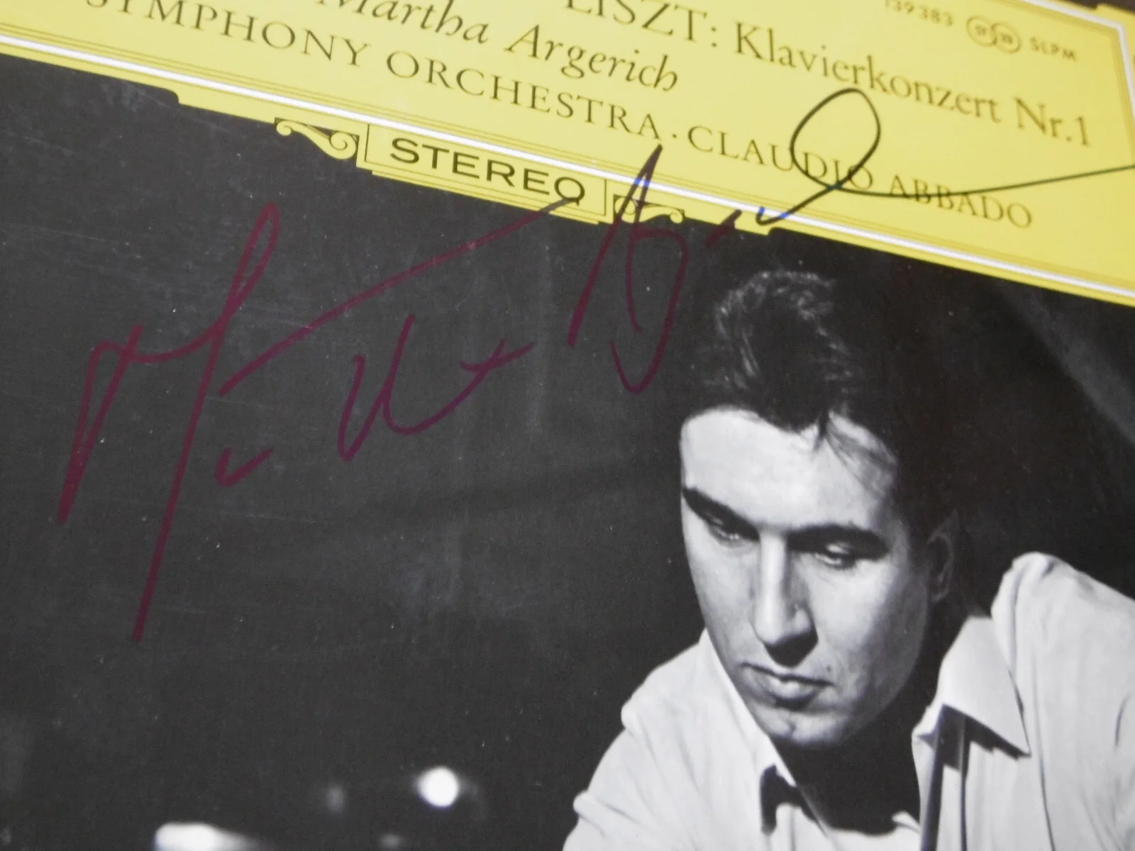 Martha Argerich Abbado signed LP-Cover "Chopin/Liszt" Vinyl autograph, изображение 2