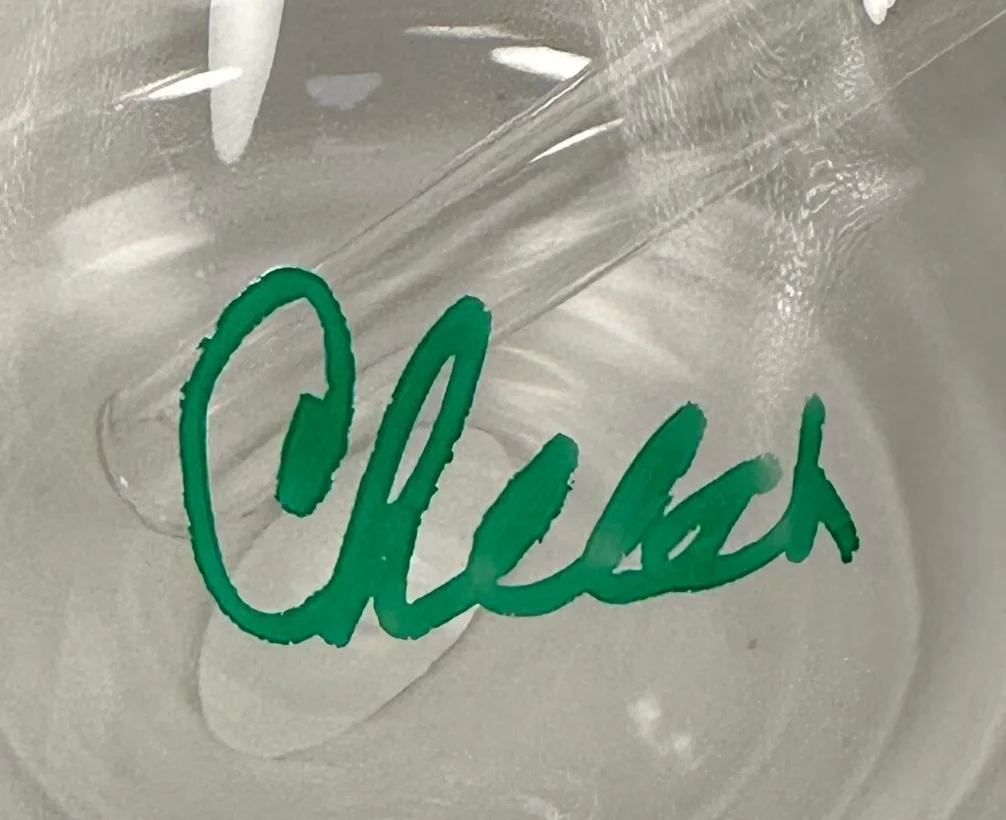 Cheech, Chong — Cheech Marin & Tommy Chong Signed Glass Bong 6" (JSA), image 3