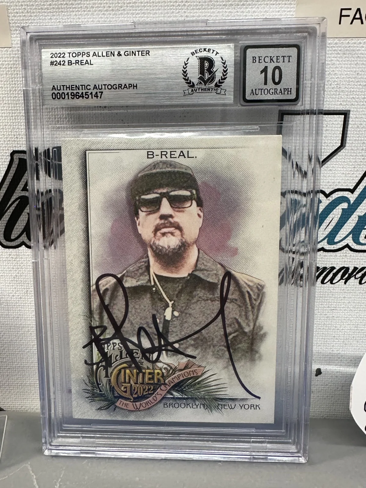 B-REAL CYPRESS HILL KUSH SIGNED AUTOGRAPHED '22 ALLEN GINTER CARD-BECKETT BAS 10, изображение 2