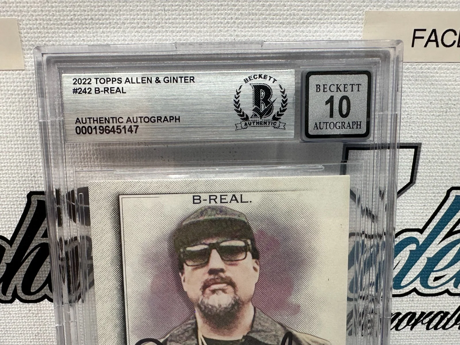 B-REAL CYPRESS HILL KUSH SIGNED AUTOGRAPHED '22 ALLEN GINTER CARD-BECKETT BAS 10, изображение 4