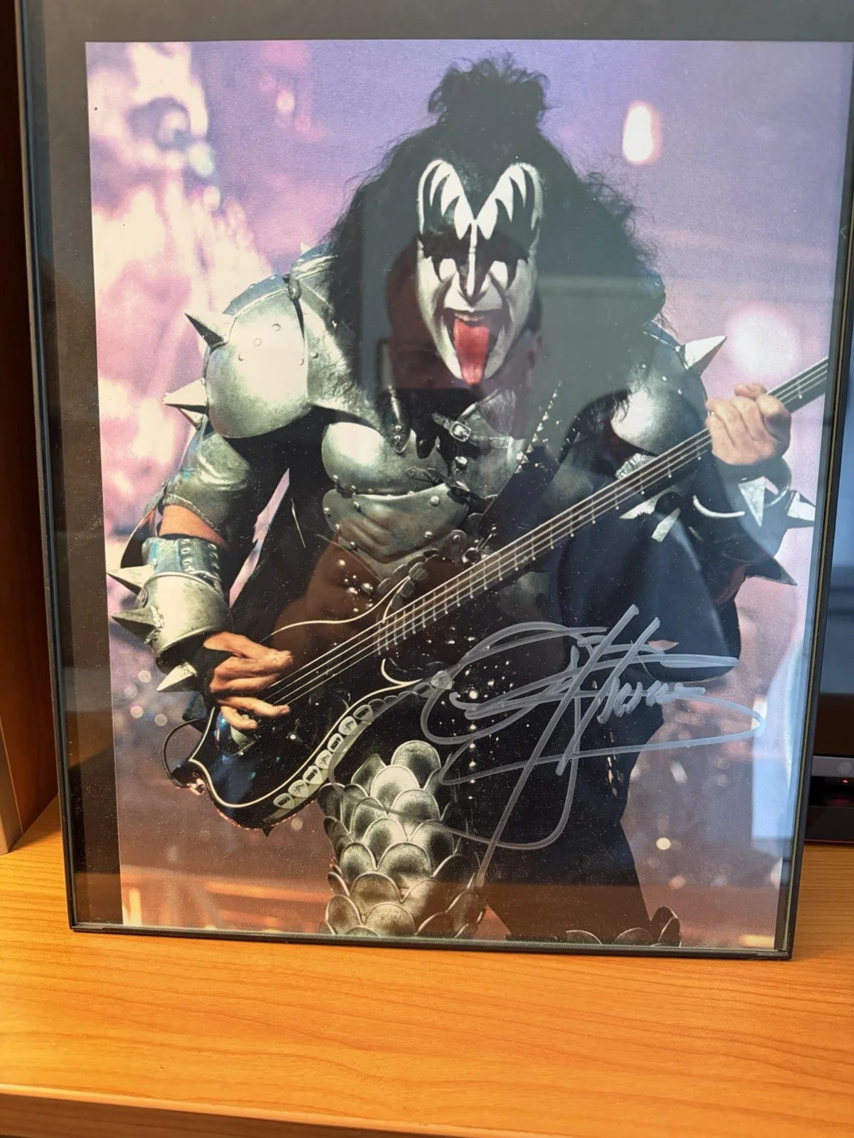 Gene Simmons KISS Original Signed Framed Photo, image 2