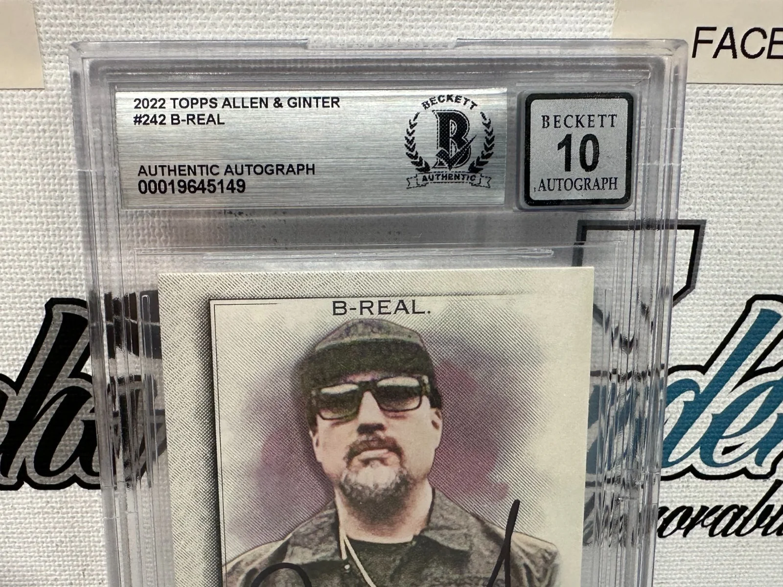 B-REAL CYPRESS HILL KUSH SIGNED AUTOGRAPHED '22 ALLEN GINTER CARD-BECKETT BAS 10, изображение 4