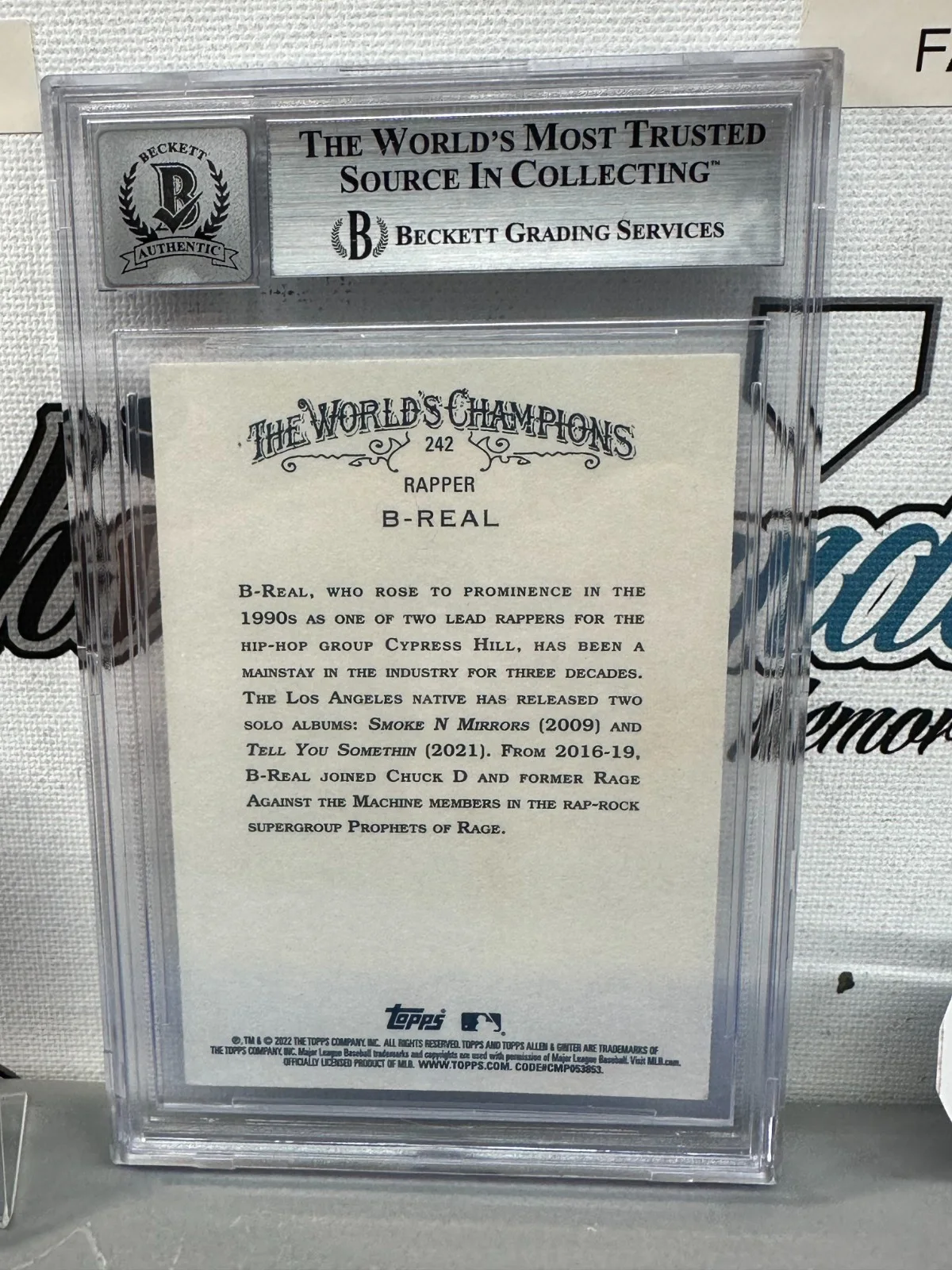 B-REAL CYPRESS HILL KUSH SIGNED AUTOGRAPHED '22 ALLEN GINTER CARD-BECKETT BAS 10, изображение 5