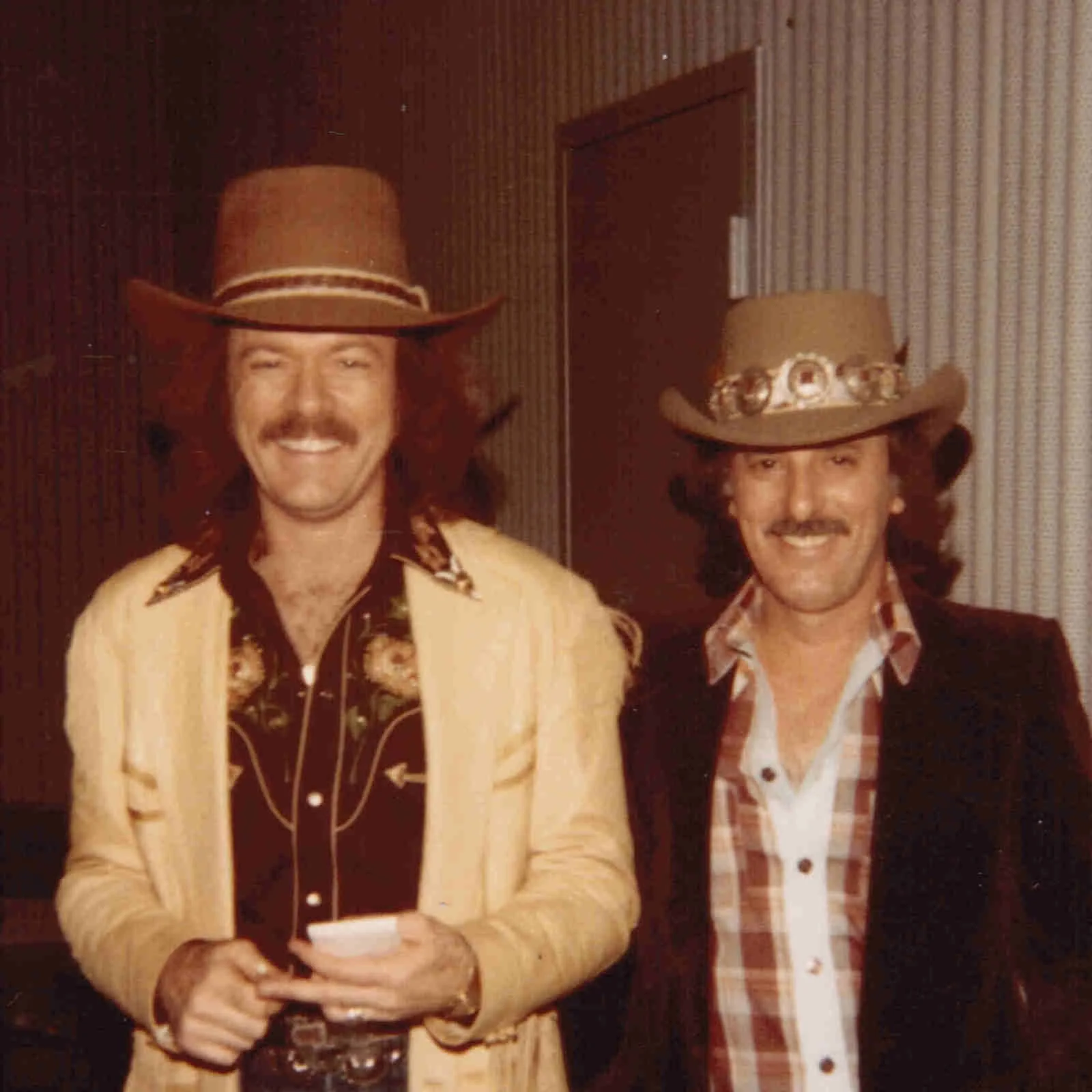 1982 Gib Guilbeau John Beland Burrito Brothers Autograph Fan Taken OOAK Photo, image 3