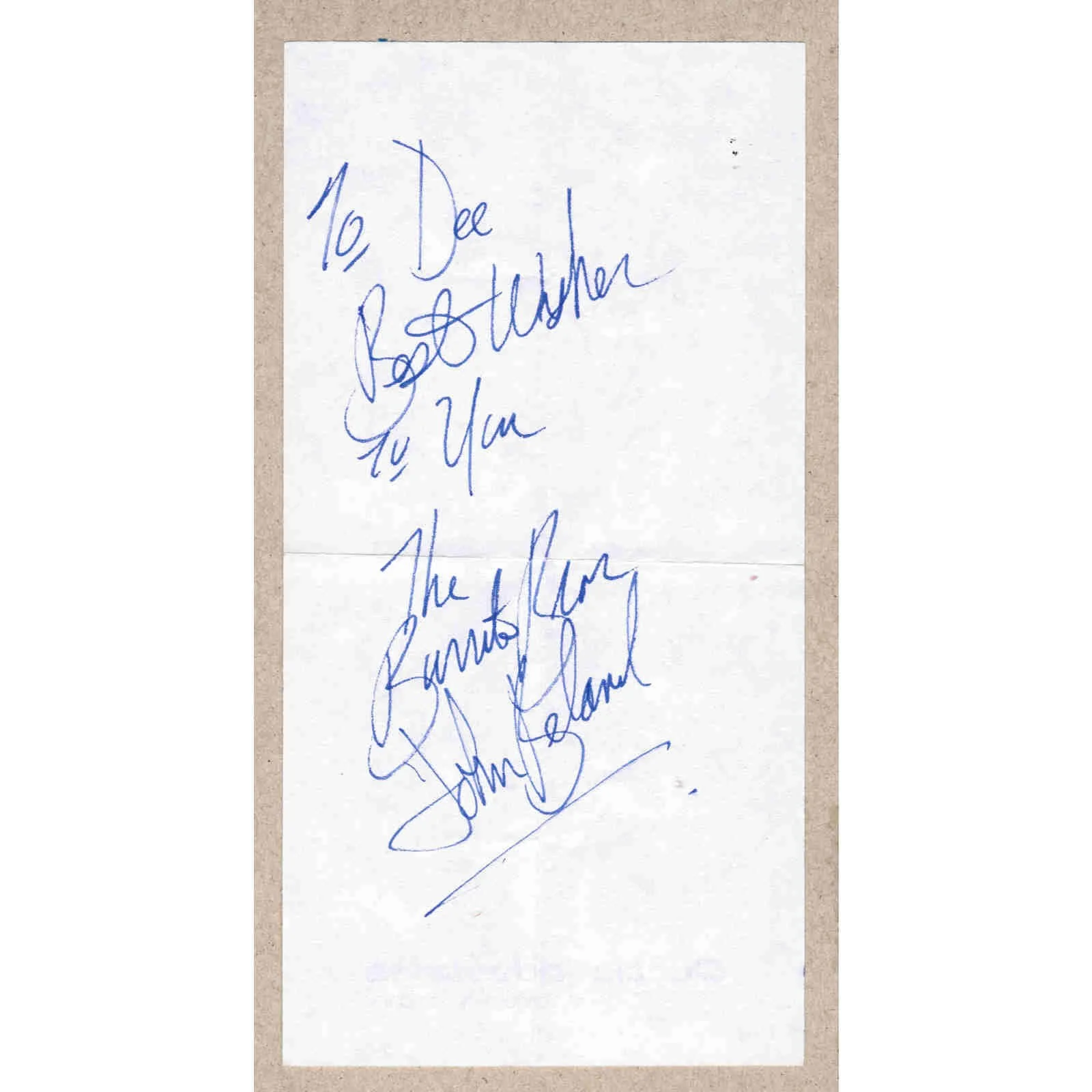 1982 Gib Guilbeau John Beland Burrito Brothers Autograph Fan Taken OOAK Photo, image 5