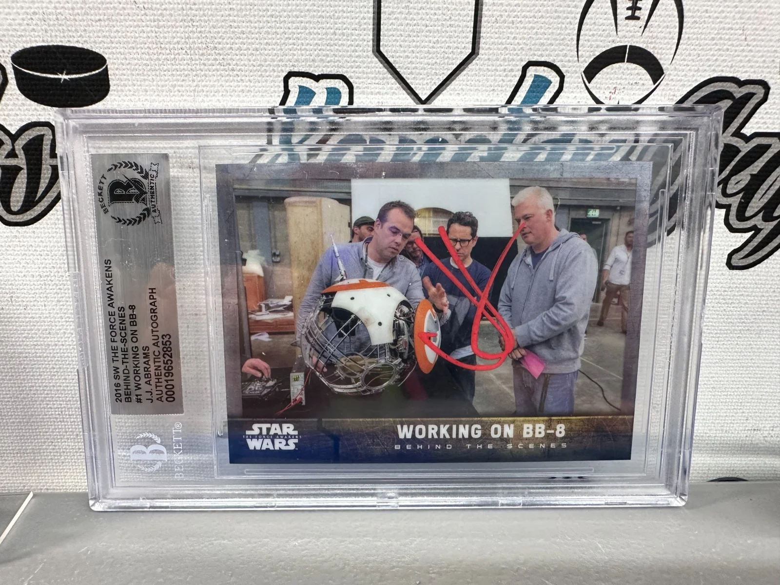 DIRECTOR PRODUCER CREATOR PRESUMED INNOCENT OVERLORD ARMAGEDDON — JJ ABRAMS STAR WARS TREK FRINGE SUPER 8 SIGNED AUTOGRAPHED 2016 CARD BECKETT BAS, image 2