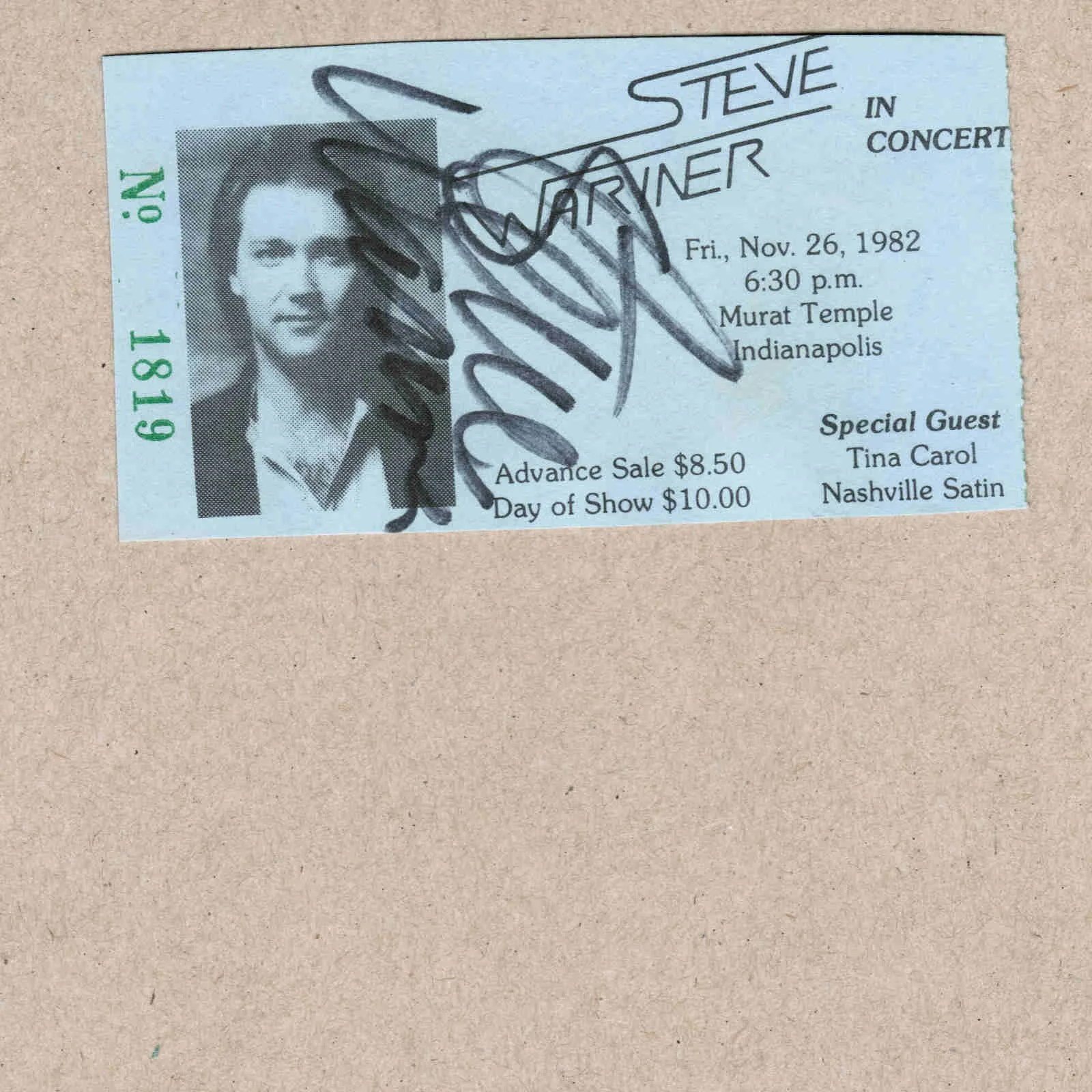 1982 Steve Wariner Signed Autograph w/ Fan Taken 5 x 3.5 OOAK Photo VTG, изображение 3