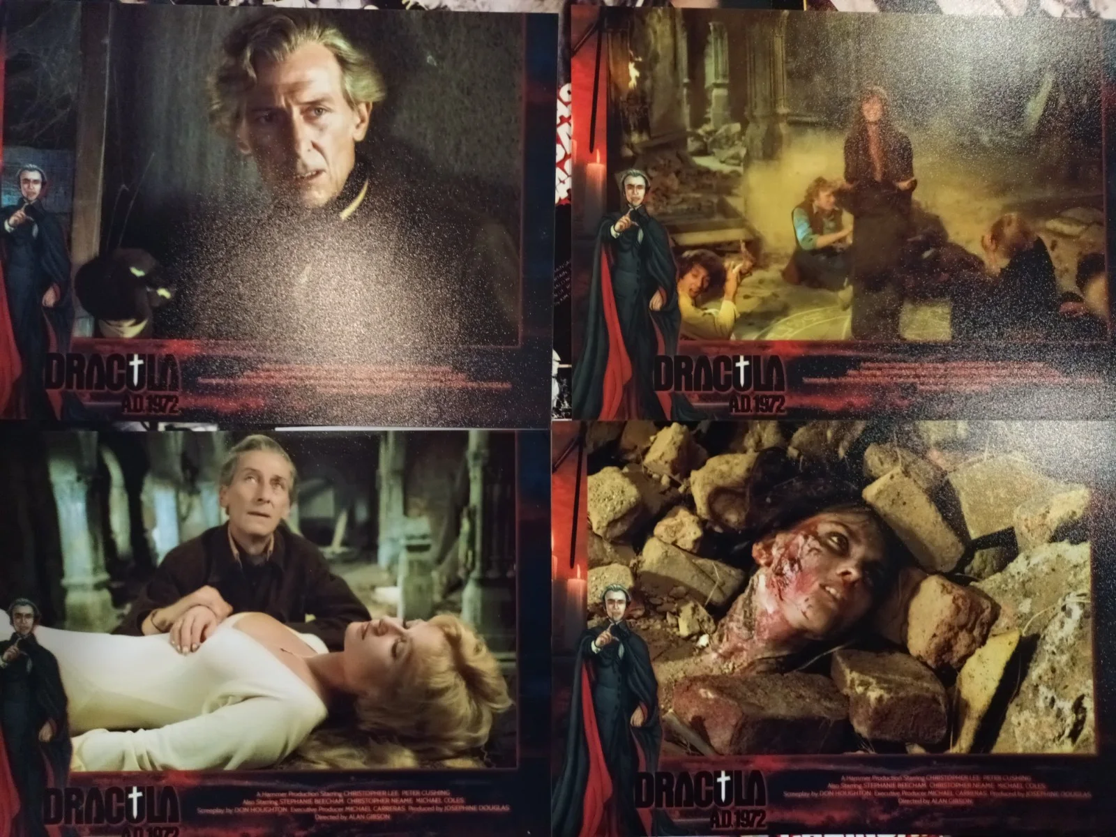 Dracula 1972AD Hammer Horror. 12 Glossy 7x5ins Unofficial Lobby Cards. New., image 3