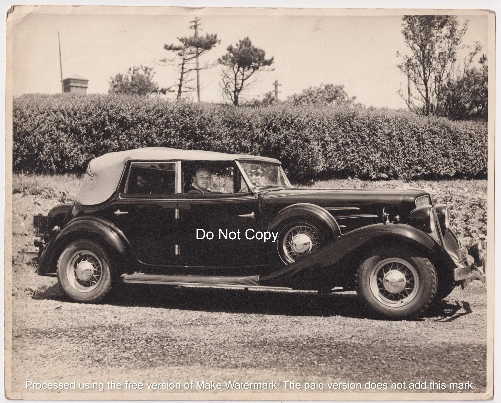 1930s Photo Reg Kavanagh Film Crash Squad Irish Stuntman With Classic Car London, изображение 2