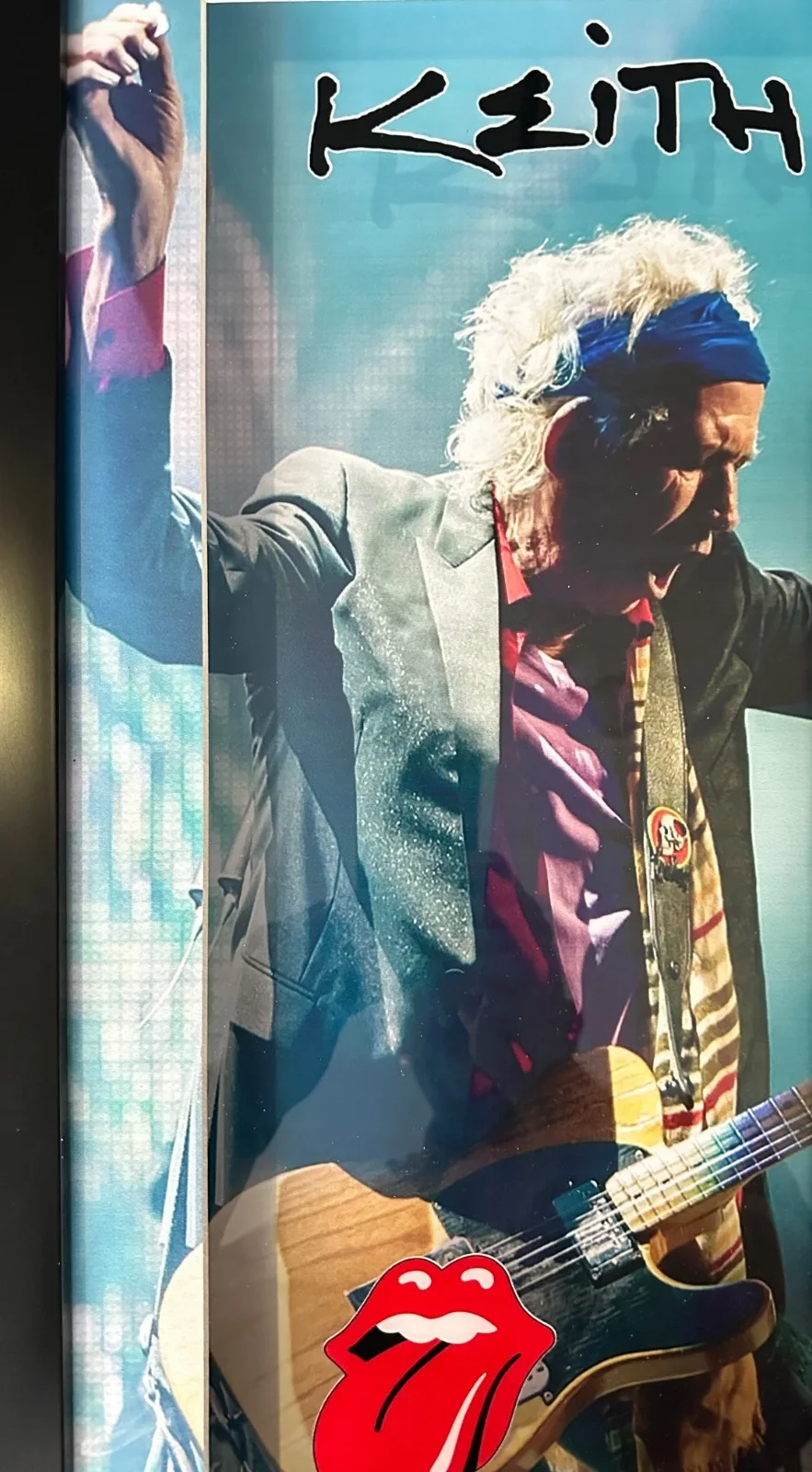 Keith Richards autographed 11x14 photo custom frame with LED, image 2