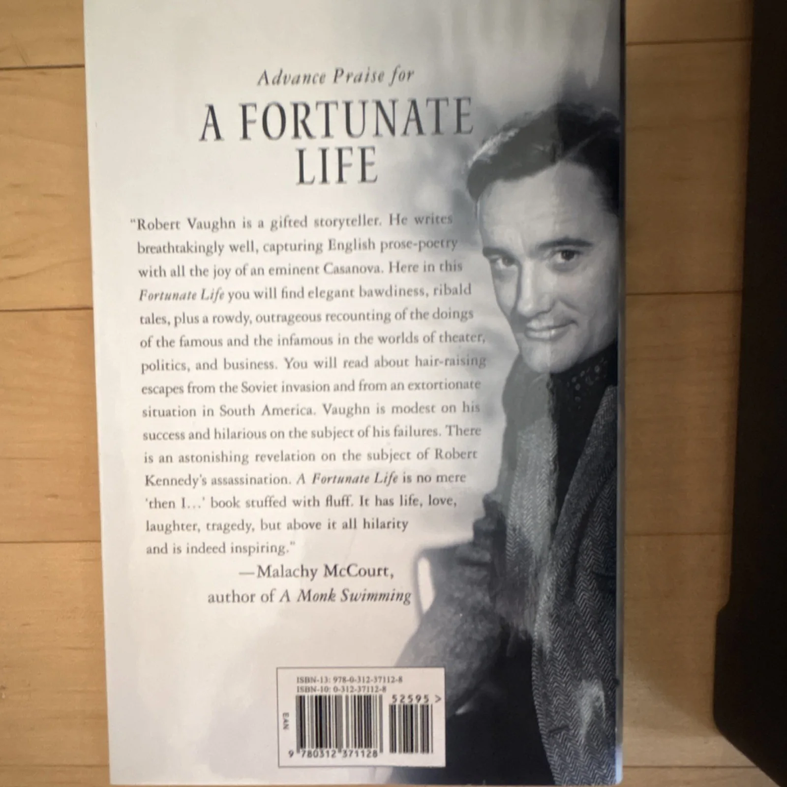 Robert Vaughn A Fortunate Life Original Signed Book, image 3