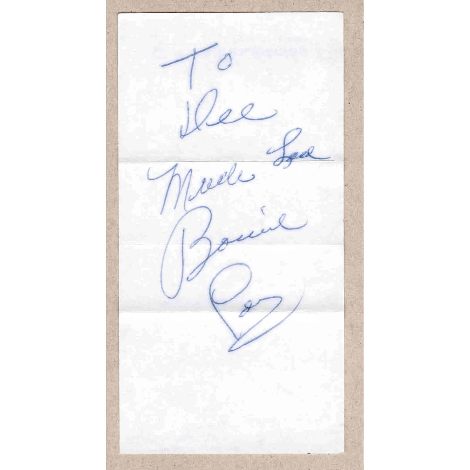 1982 Bonnie Lou (Okum) Signed Autograph w/ Fan Taken 5 x 3.5 OOAK Photo VTG, изображение 2
