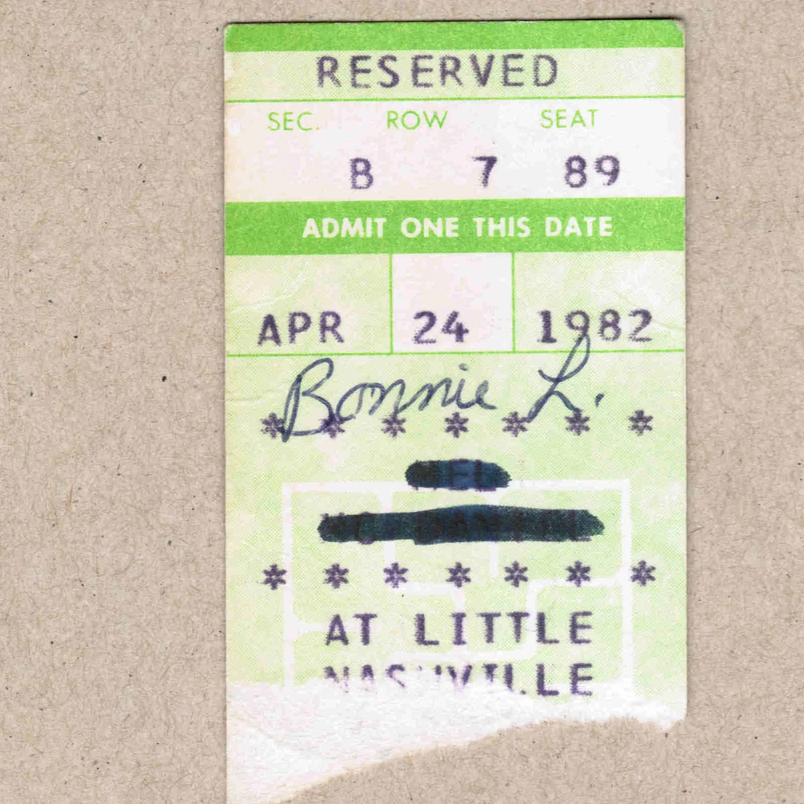 1982 Bonnie Lou (Okum) Signed Autograph w/ Fan Taken 5 x 3.5 OOAK Photo VTG, изображение 5