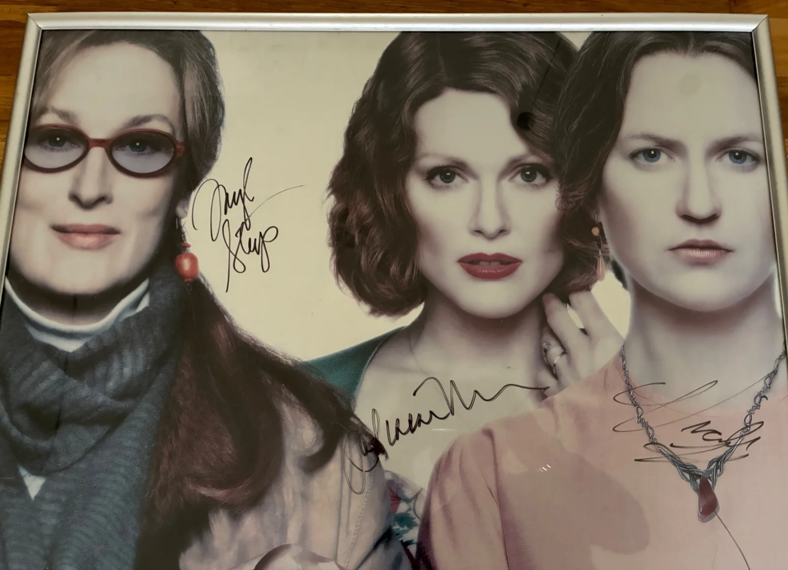 Nicole Kidman, Meryl Streep, Julianne Moore — THE HOURS Signed Movie Poster 39x25 STREEP KIDMAN MOORE Triple Autograph Framed, image 2