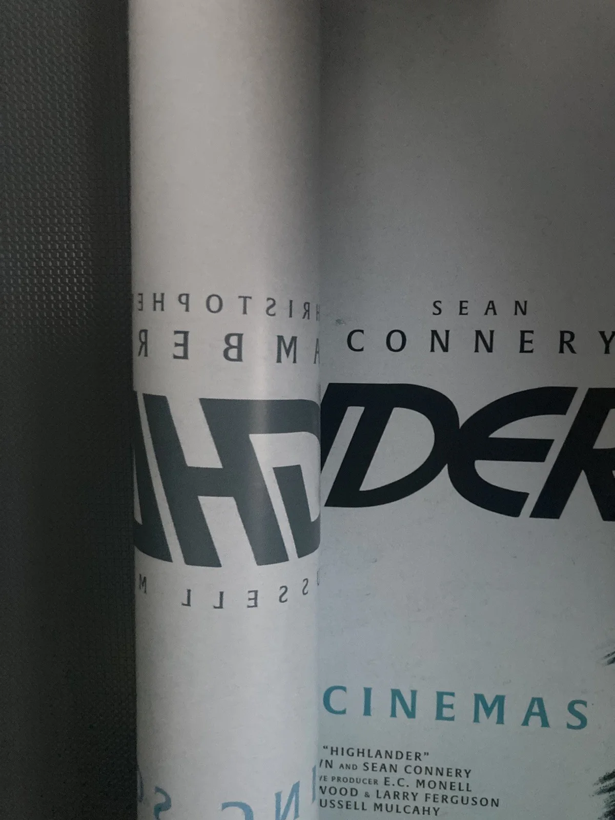 Highlander Rare Original Quad cinema Poster 40th Anniversary fantastic artwork, image 3