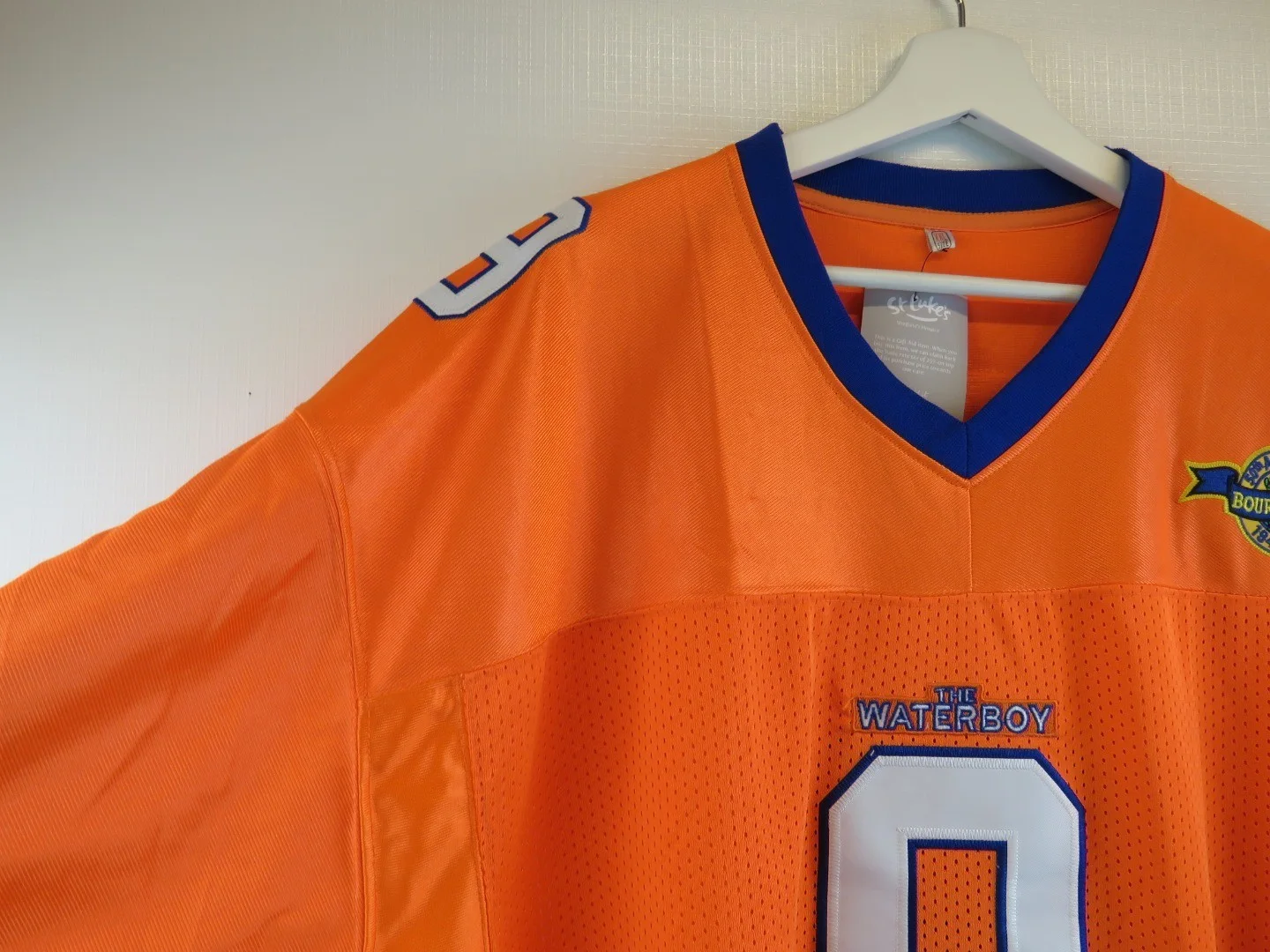 The Waterboy Bobby Boucher #9 Bourbon Bowl 50th Anniversary Jersey Orange, image 2