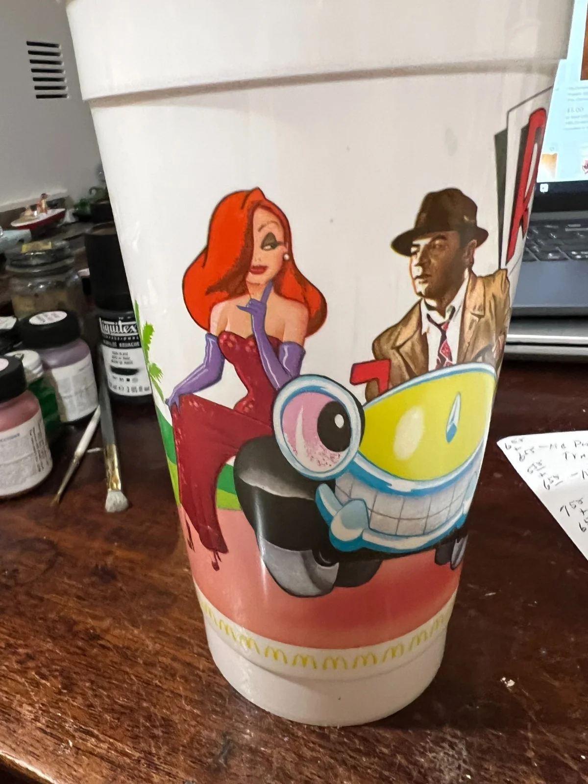 Mc Donalds 1988 WHO FRAMED ROGER RABBIT With JESSICA RABBIT Large Promo Cup, изображение 2