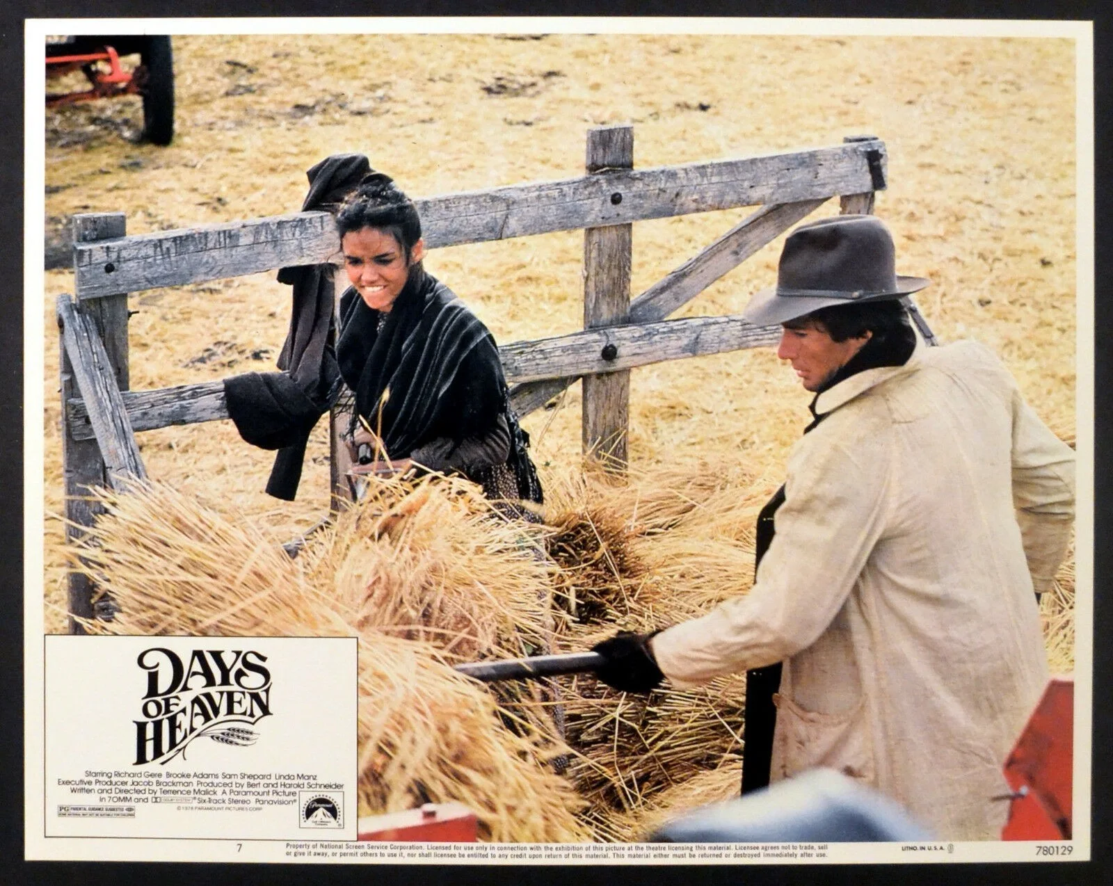 DAYS OF HEAVEN 1978 Richard Gere, Linda Manz, Brooke Adams 4 LOBBY CARDS, изображение 3