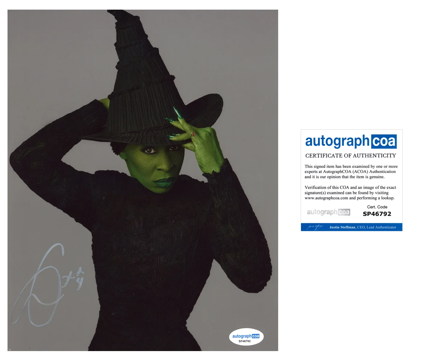 Cynthia Erivo Wicked Autographed Signed 8x10 Photo ACOA, image 2