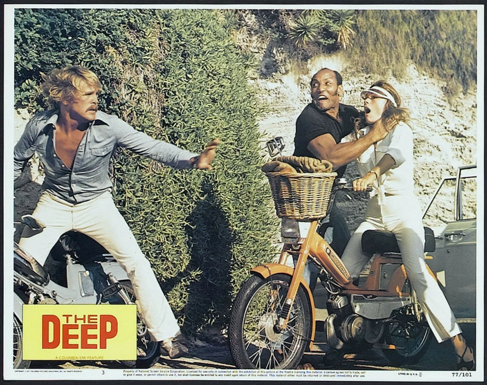 DEEP 1977 Robert Shaw, Jacqueline Bisset, Nick Nolte 3 LOBBY CARDS, image 2