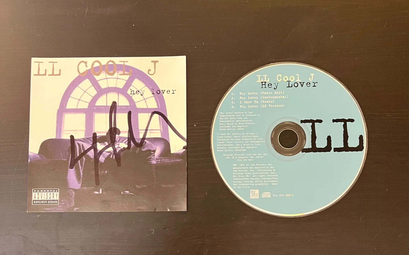 Autographed Signed LL Cool J Hey Lover/I Shot Ya CD Maxi Single Rap Pop, image 3