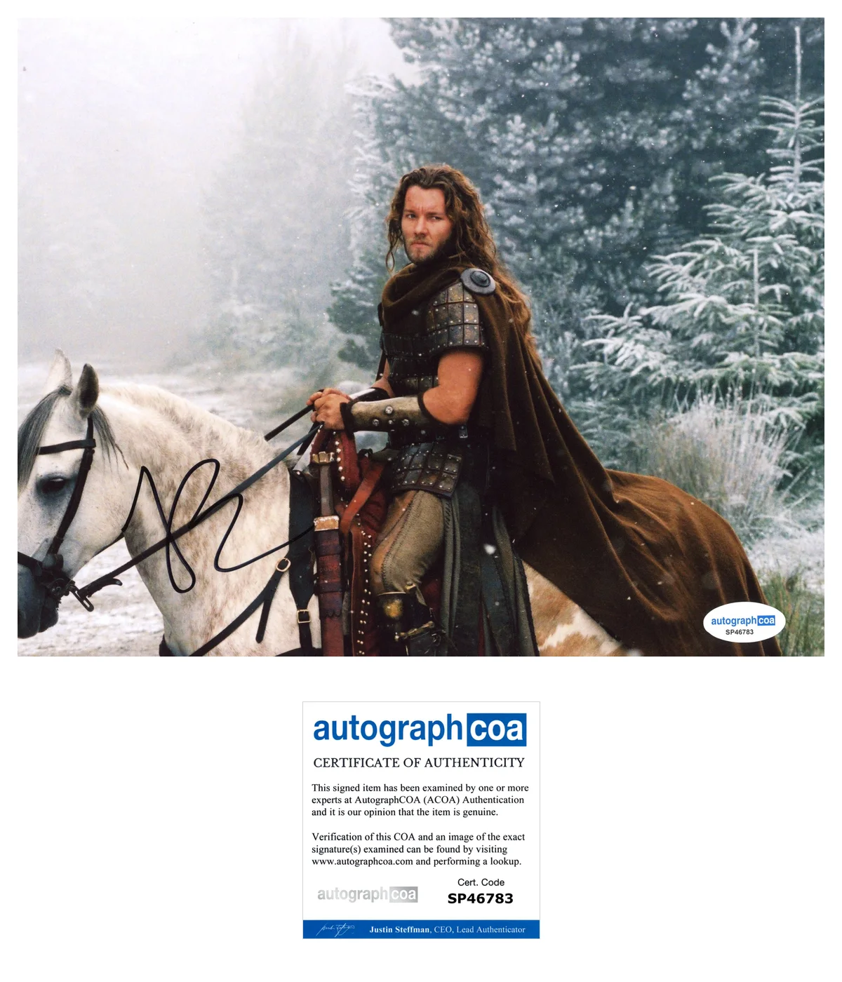 Joel Edgerton King Arthur Autographed Signed 8x10 Photo ACOA, image 2