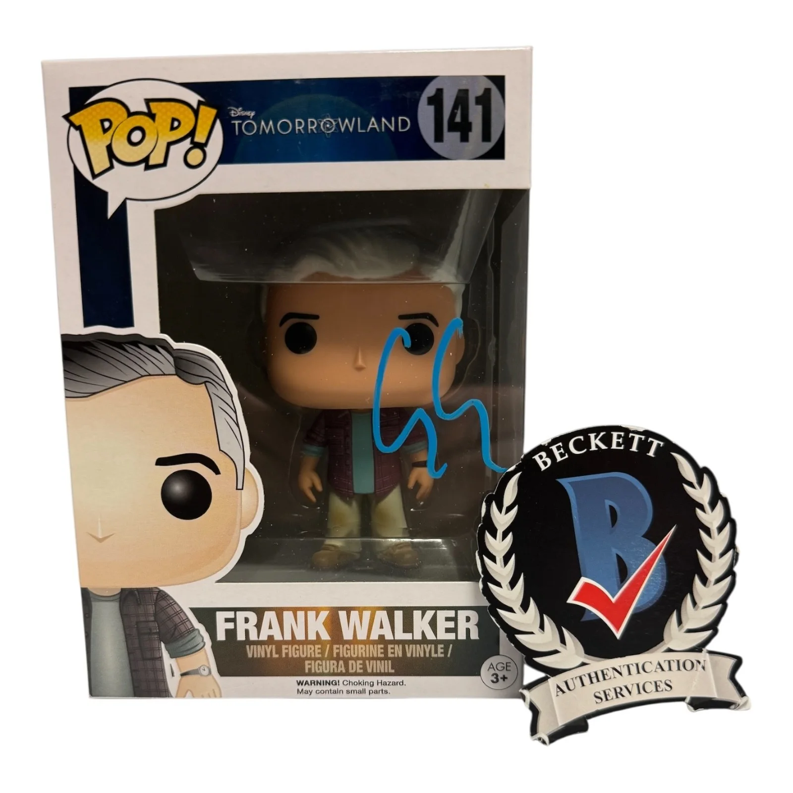 George Clooney — George Clooney Signed Autograph Tomorrowland Funko Pop 141 Beckett BAS