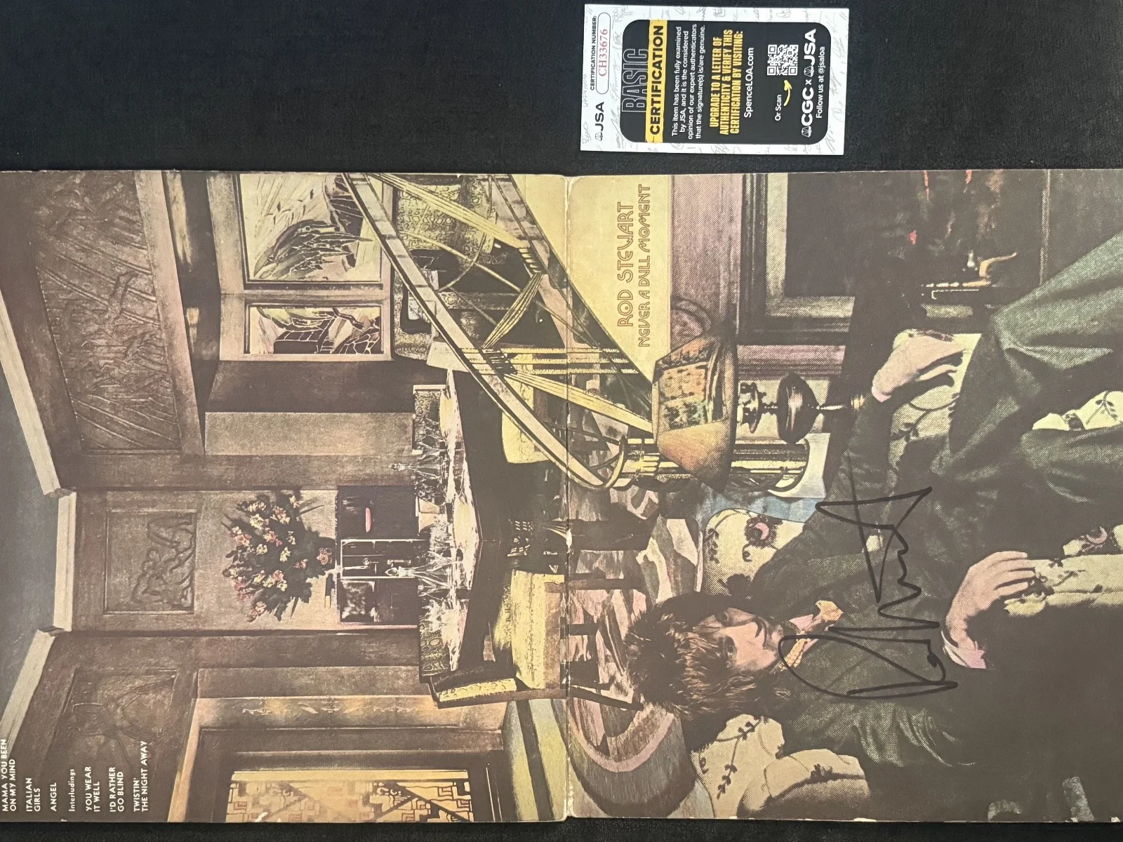 ROD STEWART Authentic Hand Signed "NEVER A DULL MOMENT" Vinyl Record JSA COA, image 3