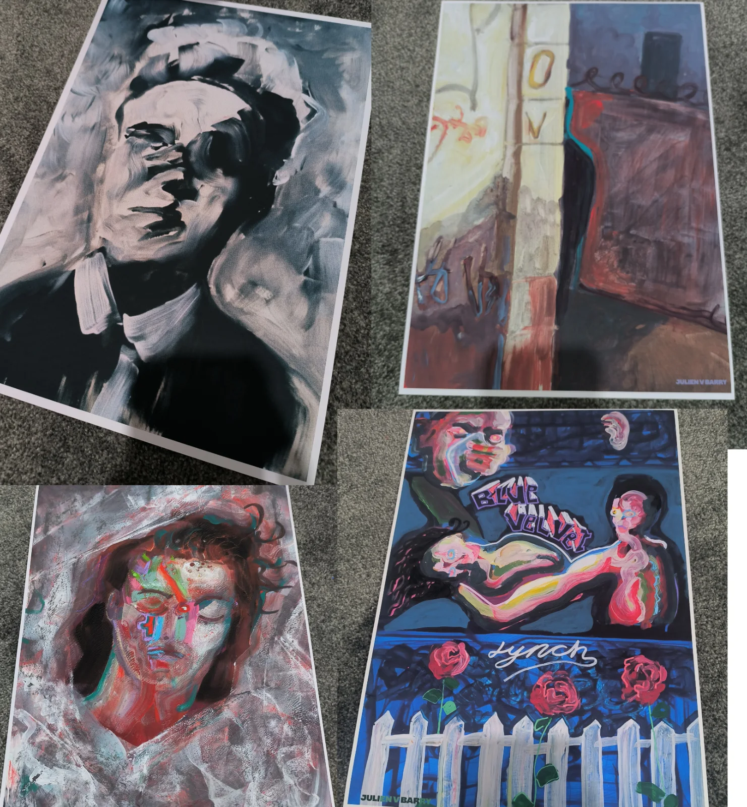 David Lynch Inspired Wall Art A3 – Print of Original Hand-Painted Art Poster UK!, изображение 3