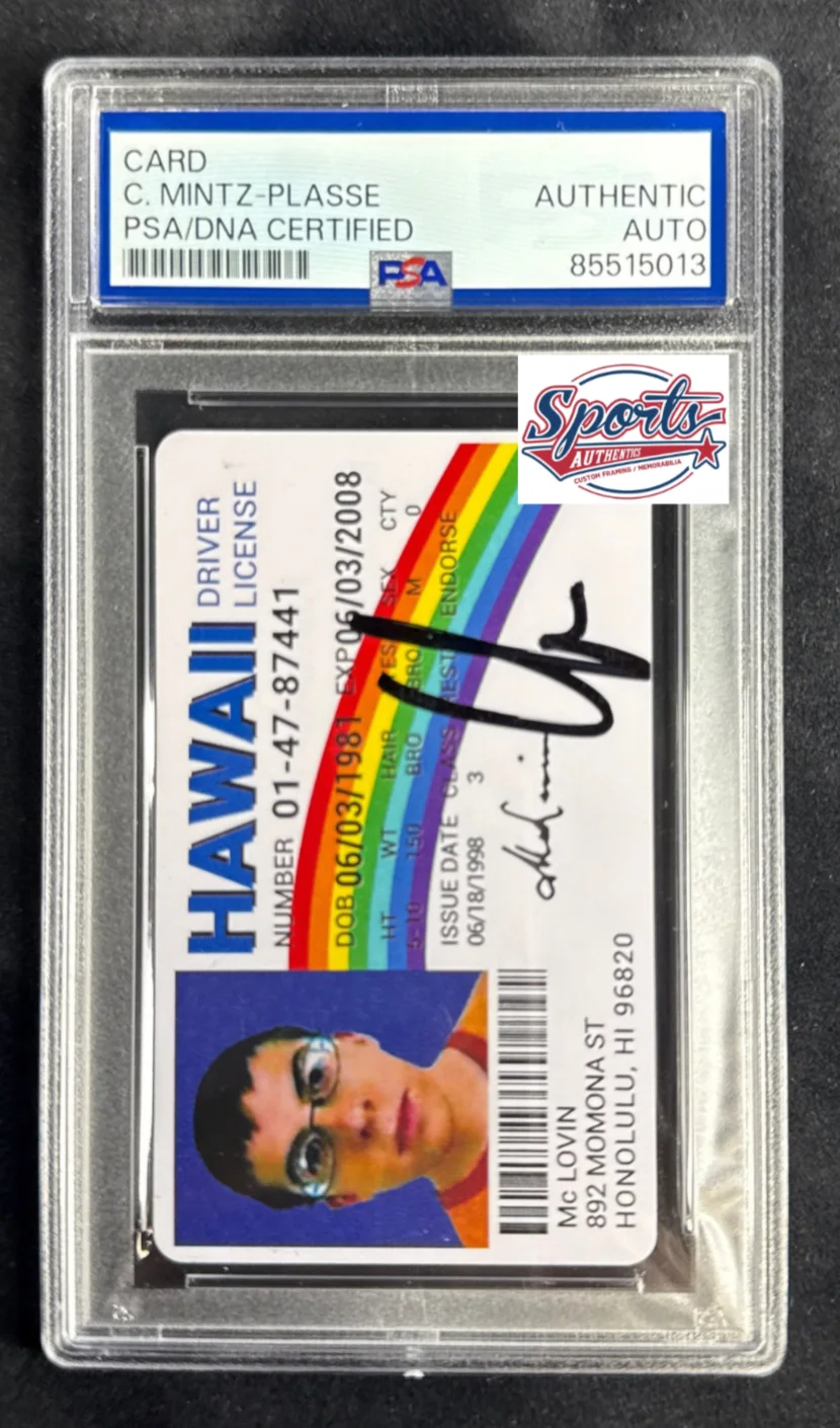 Christopher Mintz — Christopher Mintz Signed Superbad McLovin-Fake ID PSA 85515013