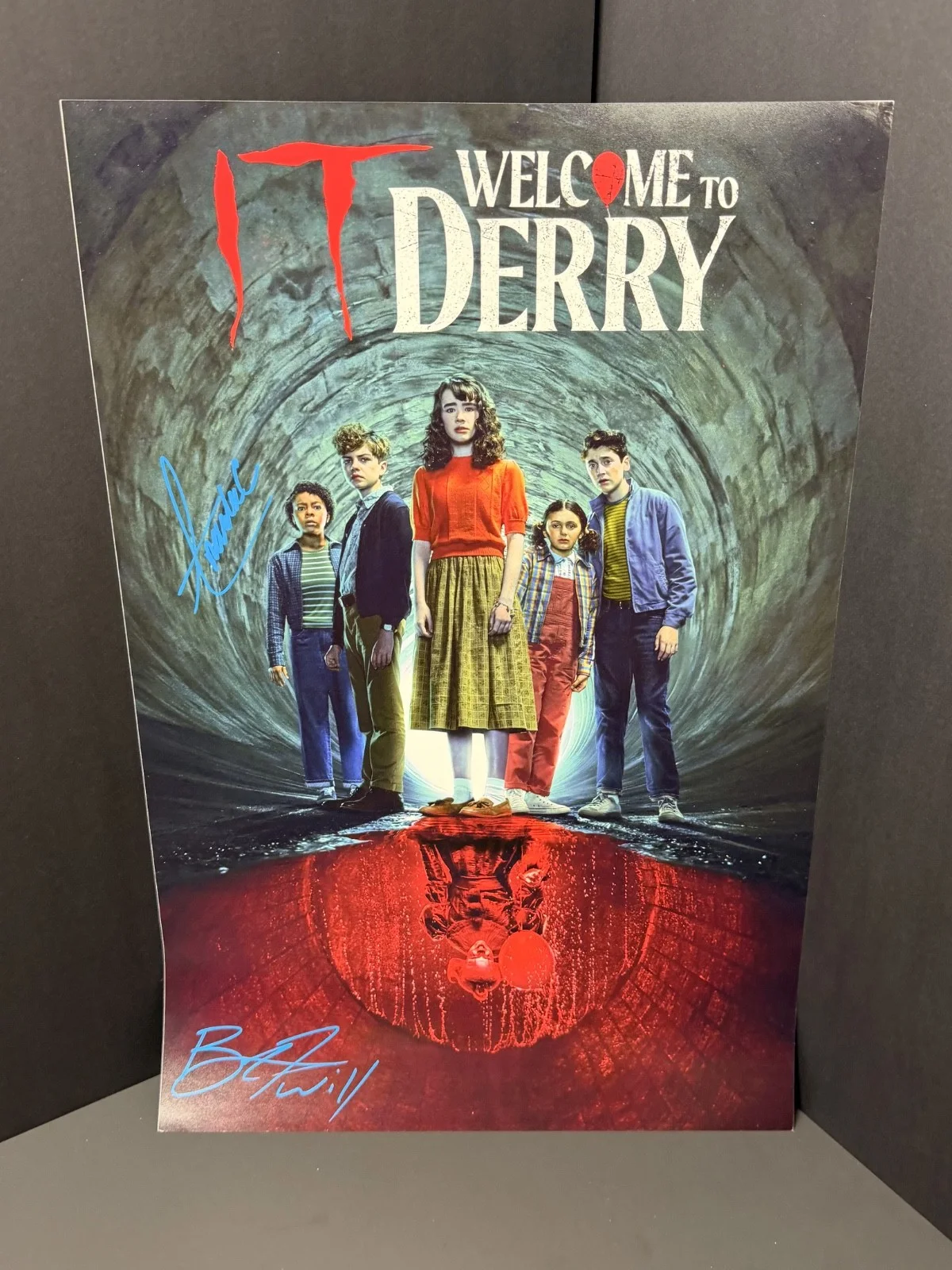 Amanda christine and blake cameron James — It: welcome to derry 12x18 signed by Amanda Christine & Blake Cameron James