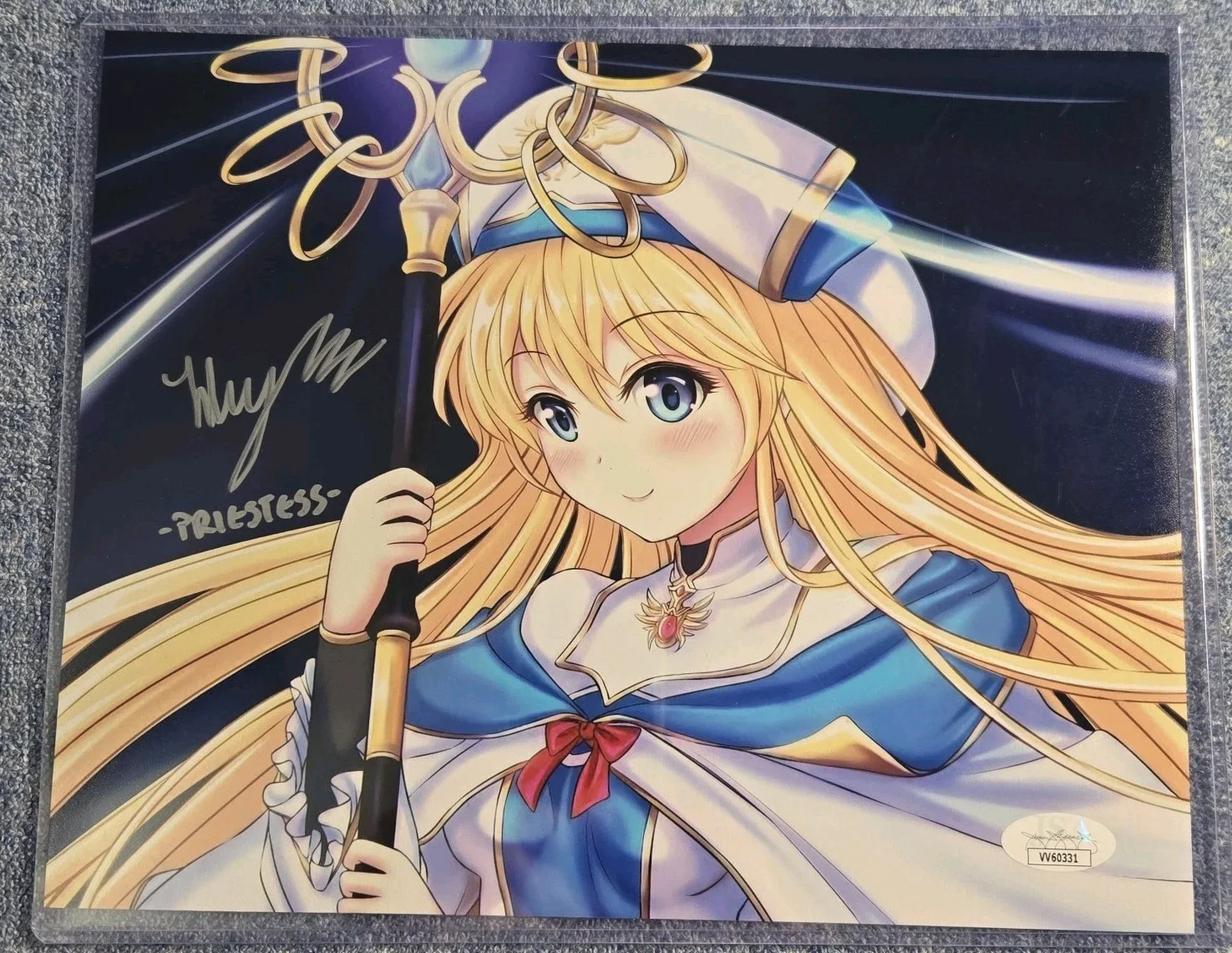 hayden daviau — GOBLIN SLAYER - PRIESTESS - 8x10 PHOTO- SIGNED BY HAYDEN DAVIAU - JSA CERTIFIED
