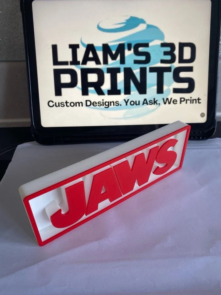 Decorative Jaws Shark Box Sign s17.5cm L 22cm size Room Logo Film, image 2
