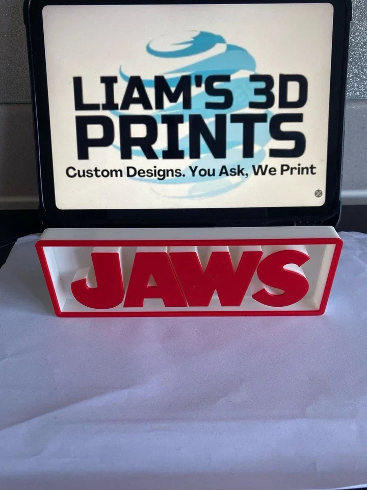 Decorative Jaws Shark Box Sign s17.5cm L 22cm size Room Logo Film, image 3
