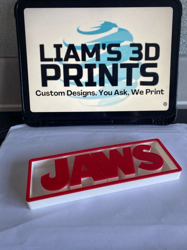 Decorative Jaws Shark Box Sign s17.5cm L 22cm size Room Logo Film, image 4