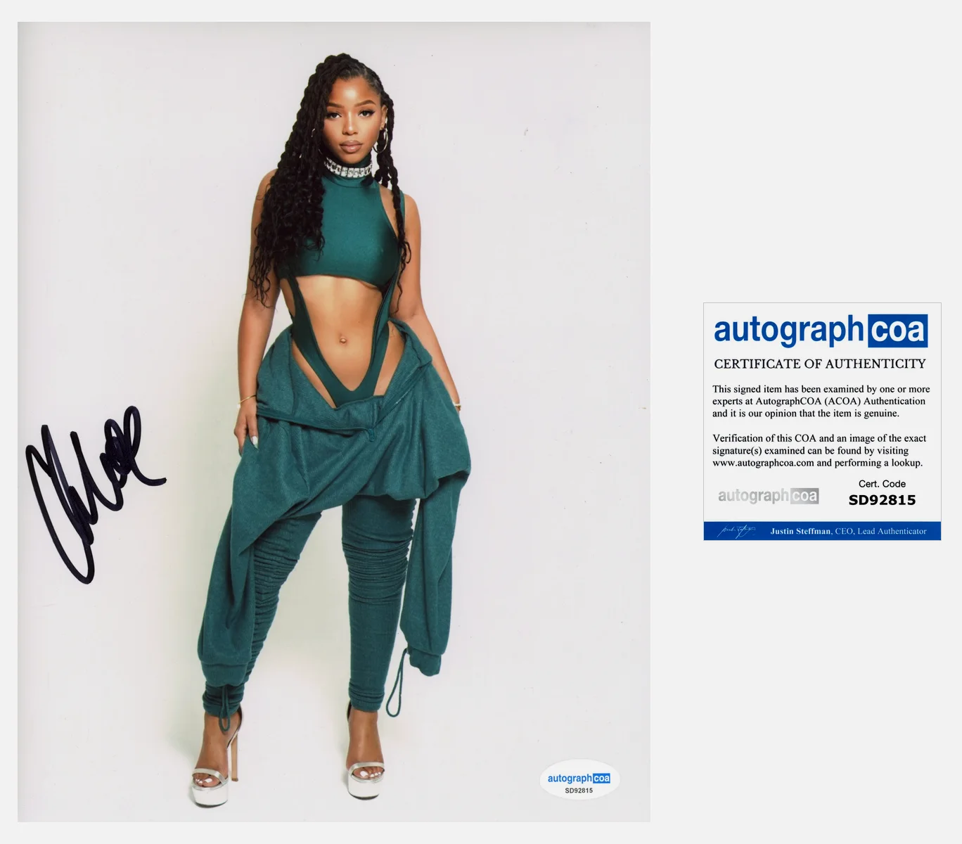 Chloe Bailey — Chloe Bailey signed Autographed 8x10 Photo EXACT PROOF d SEXY Outfit ACOA COA, изображение 4