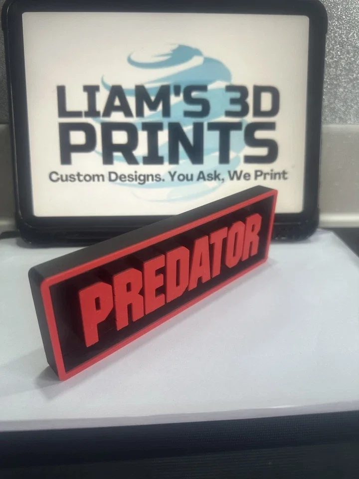 Decorative The Predator Box Sign Film Shelf Wall Display small 17.5cm Large 22cm, image 4