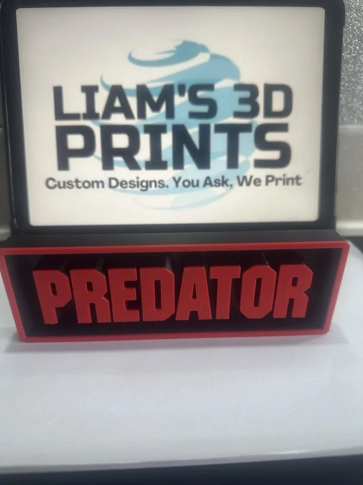 Decorative The Predator Box Sign Film Shelf Wall Display small 17.5cm Large 22cm, image 5