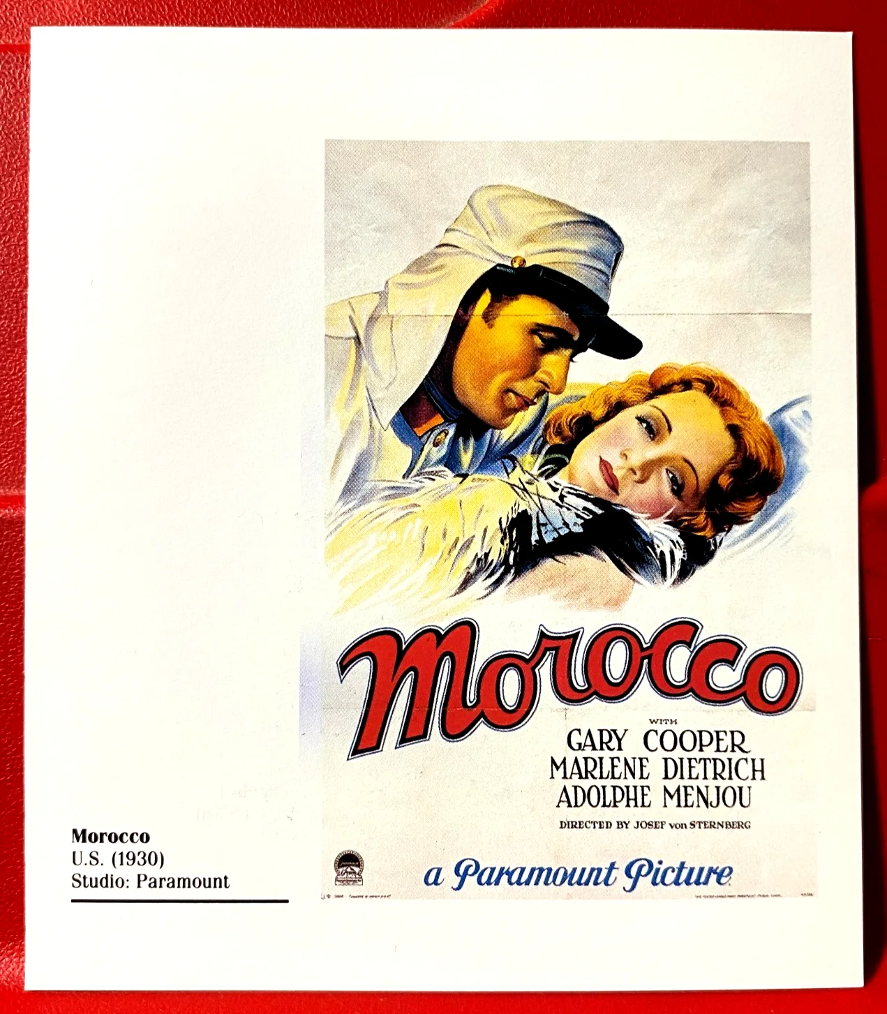 Angel Marlene Dietrich/Morocco Movie/Film Poster Art PICTURE/PRINT 4.5"x4"Mini, изображение 2