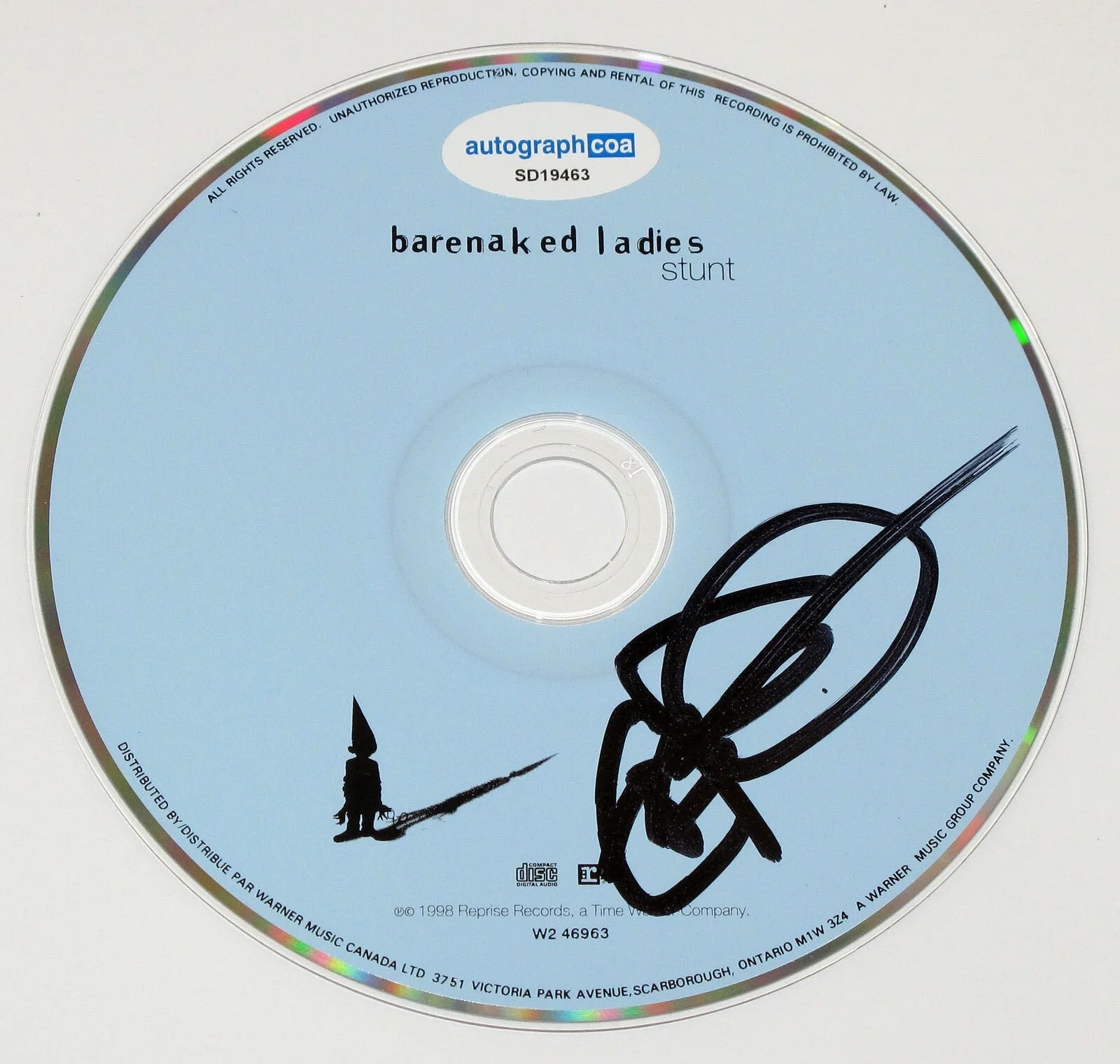 Ed Robertson - Barenaked Ladies — Ed Robertson signed BARENAKED LADIES "Stunt" CD a EXACT PROOF One Week ACOA COA, изображение 5