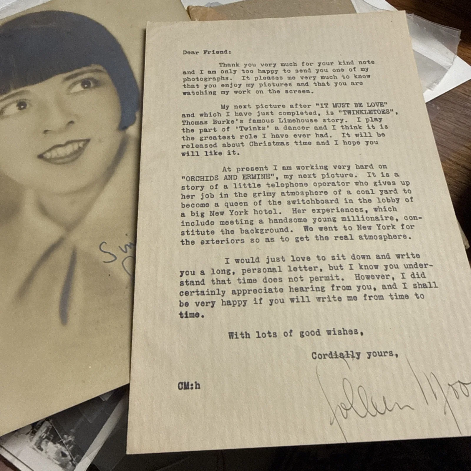 Colleen Moore — Historic Silent Film Hollywood Star Colleen Moore Photo ALS Autograph Signed, изображение 5