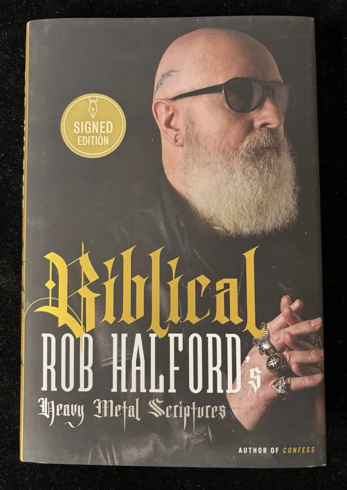Rob Halford Biblical Signed HC Book Beckett BAS COA Autograph, image 2