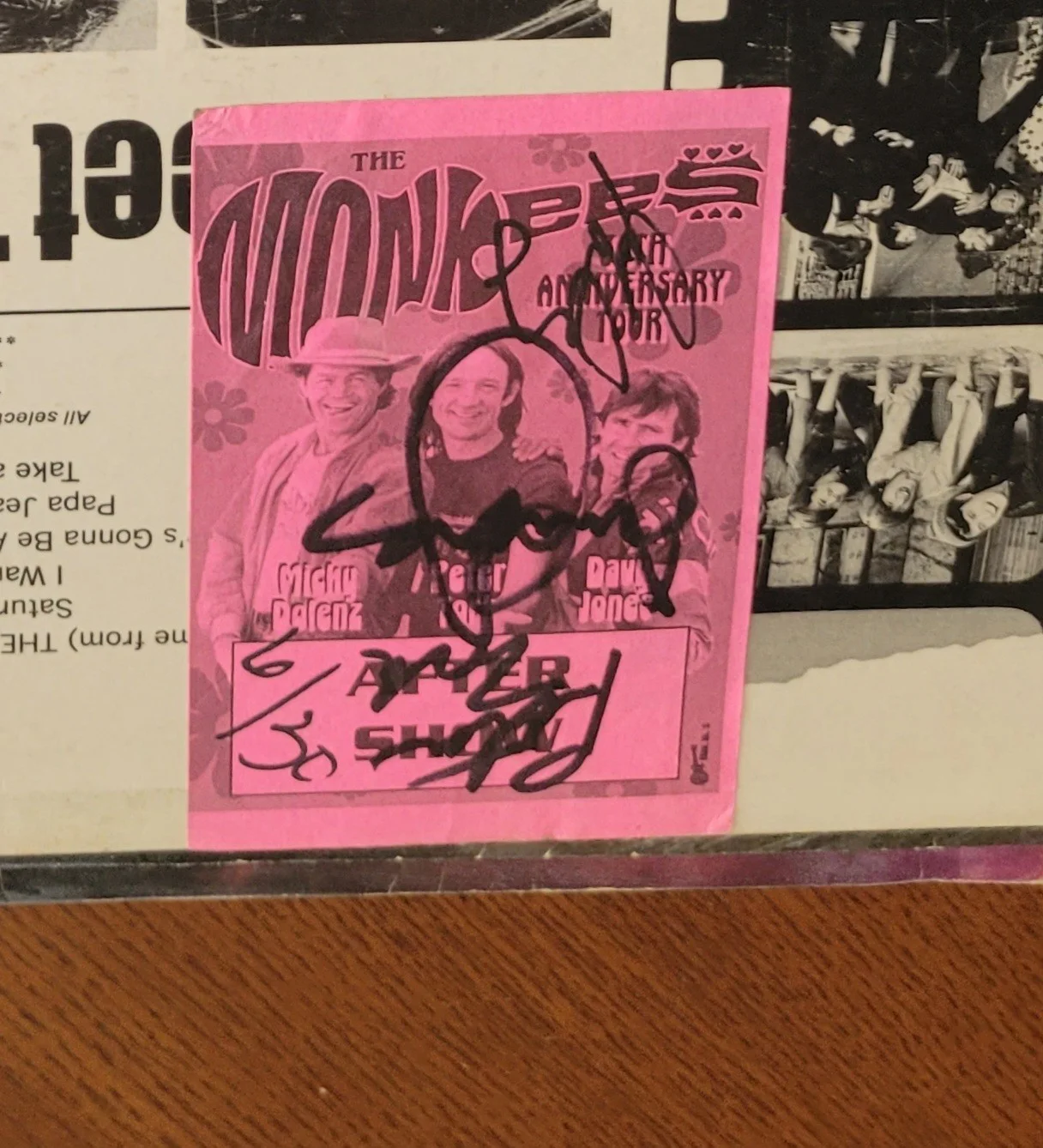 Autographed Monkees Album From 6/30/1996 with Backstage Pass autographed too!, изображение 2