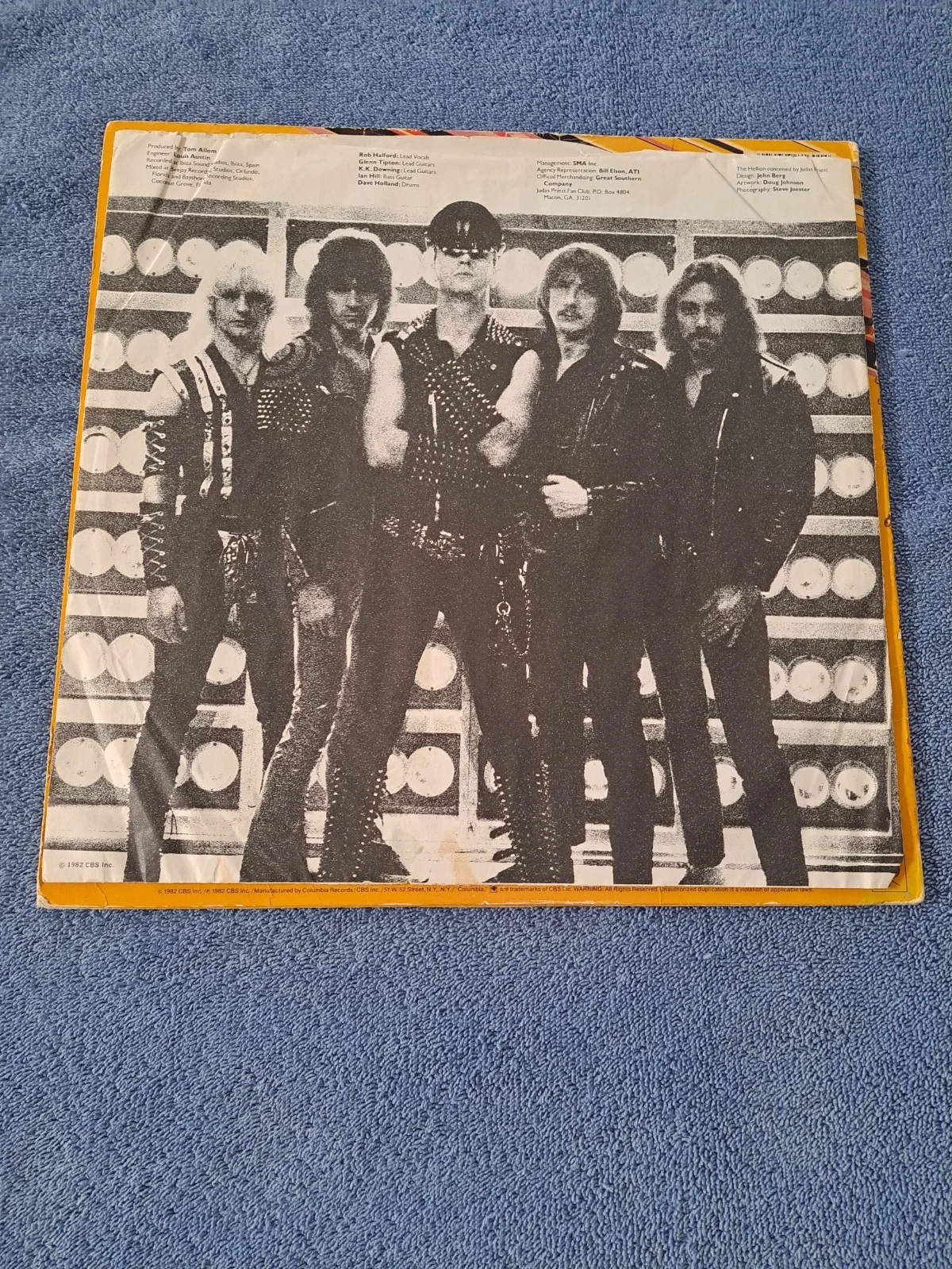 JUDAS PRIEST (ROB HALFORD) SIGNED SCREAMING FOR VENGEANCE LP ALBUM VINYL JSA COA, image 4