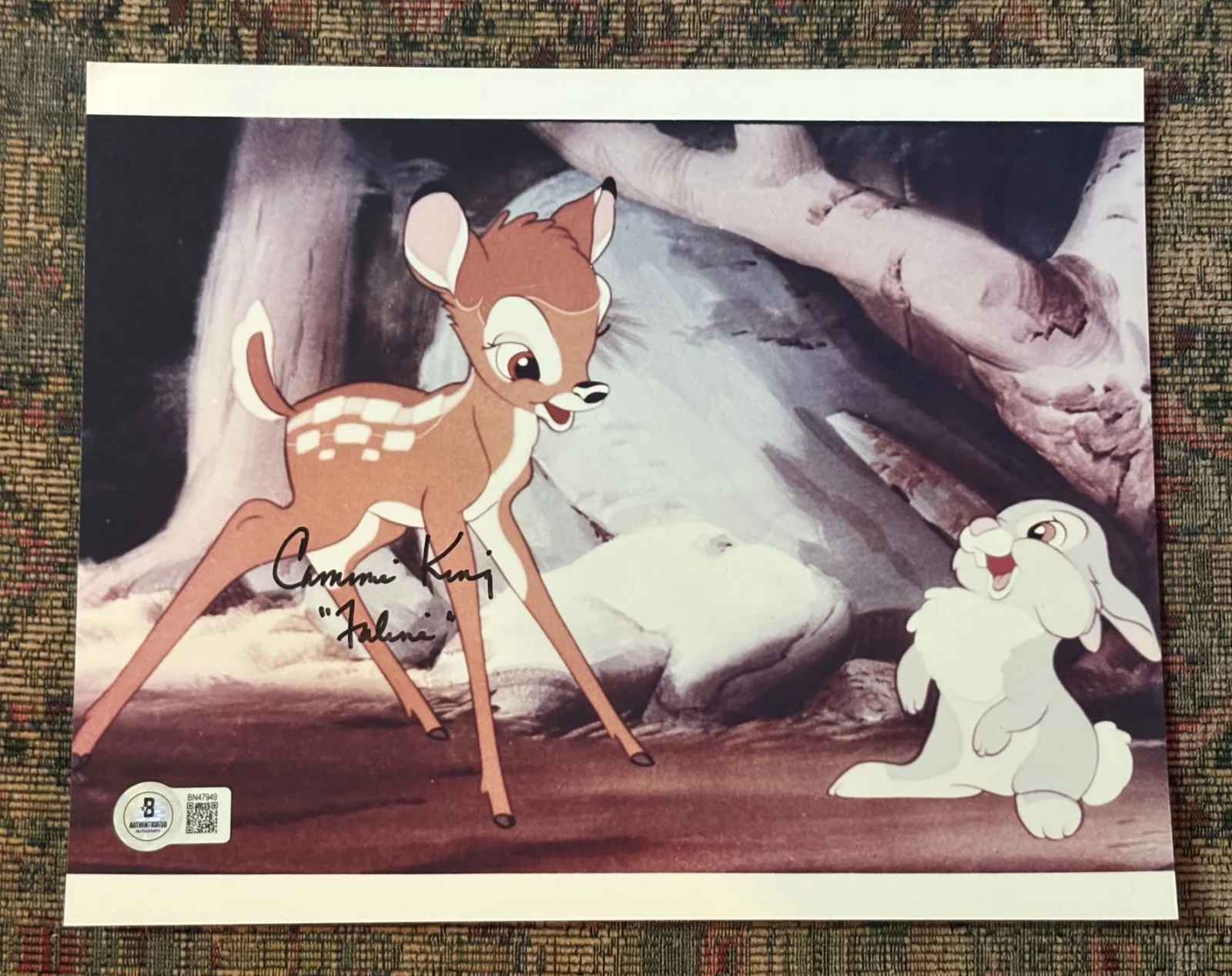 Cammie King — Cammie King (d. 2010) "Faline" Signed 8X10 Color Bambi Photo Beckett Certified, изображение 4