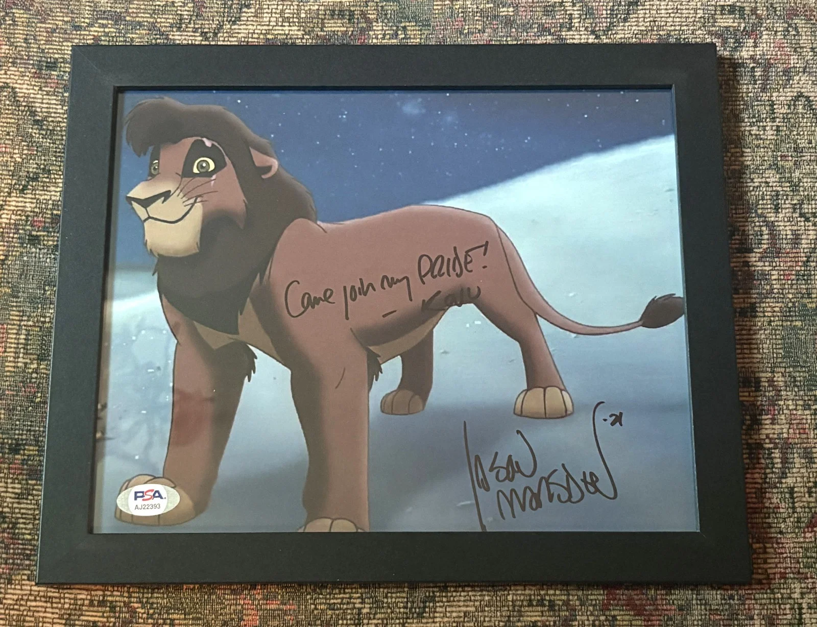 Jason Marsden — Jason Marsden Framed, Signed & Inscribed 8X10 Lion King Photo PSA COA Certified, изображение 3